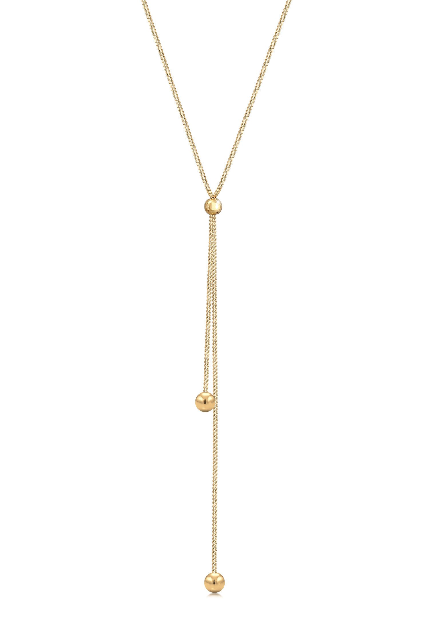 Elli Collierkettchen Y-Kette Kugel Ball 925 Sterling Silber