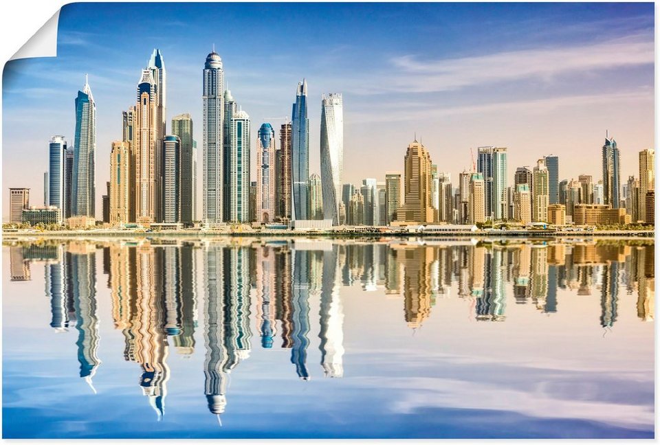 als versch. marina, oder Wandbild Dubai Bilder Artland (1 Leinwandbild, Größen in Wandaufkleber Alubild, Poster St), von Asien