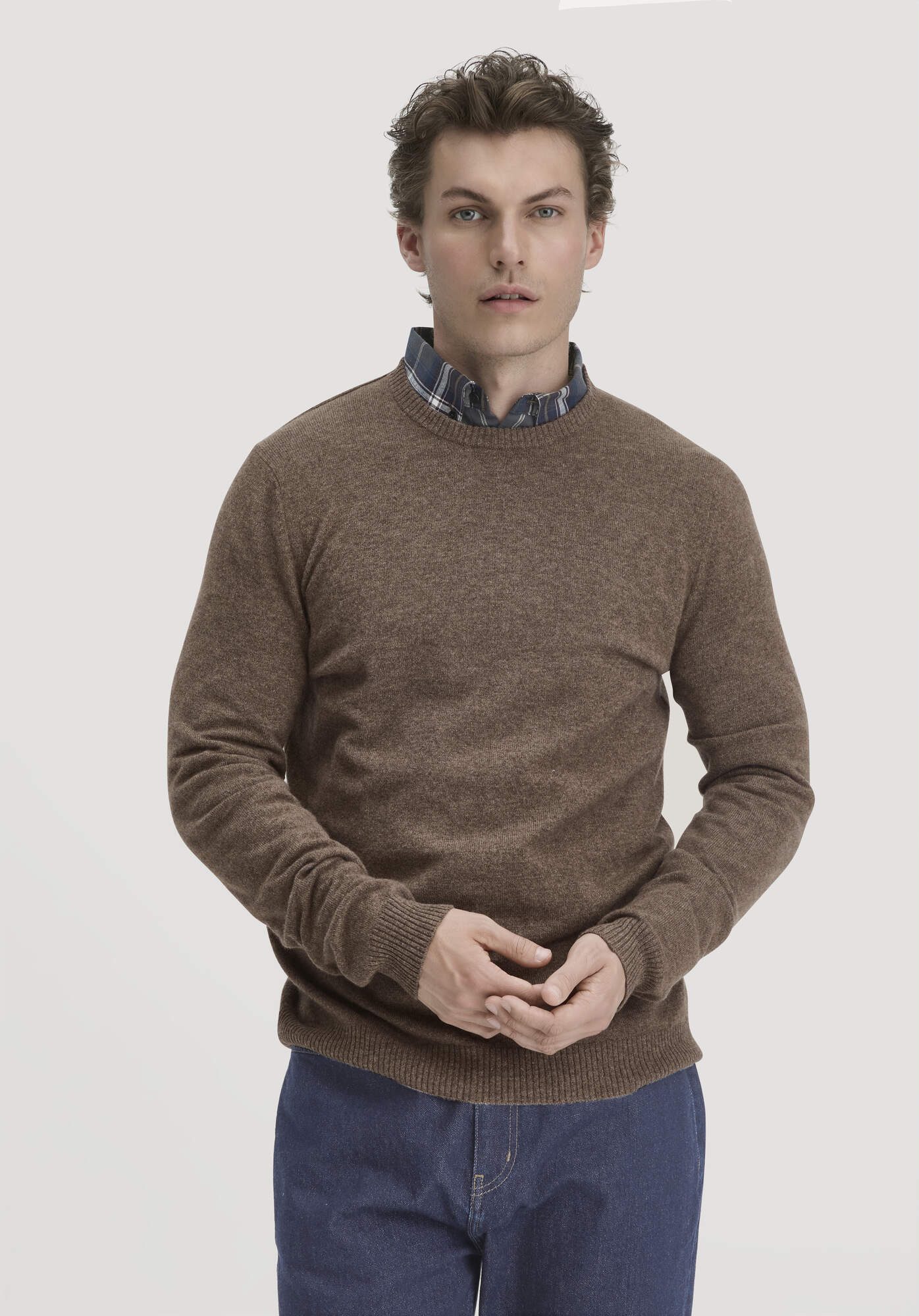 Hessnatur Strickpullover Regular aus Bio-Merinowolle mit Kaschmir (1-tlg)