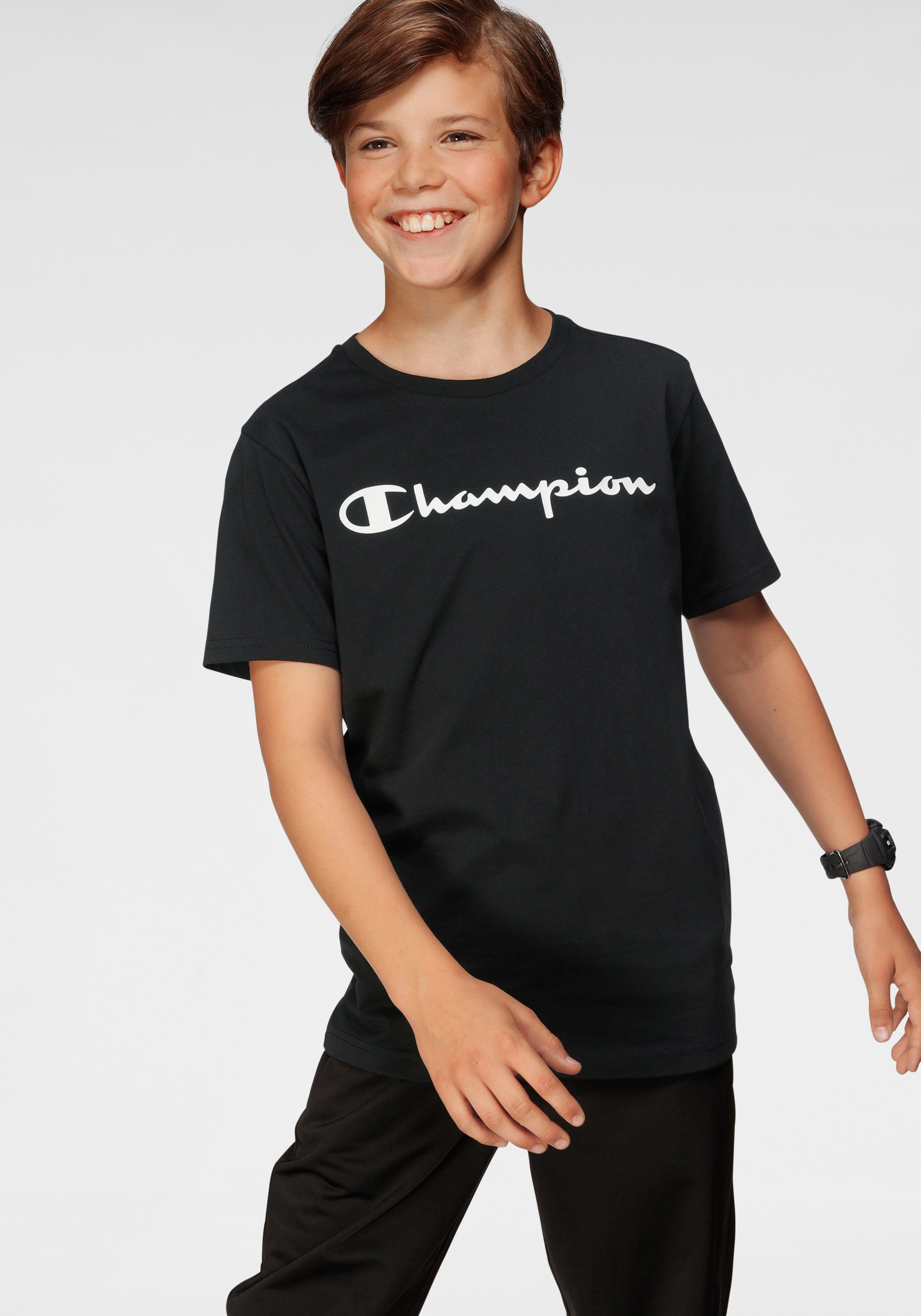 T-Shirt schwarz Champion T-Shirt Crewneck