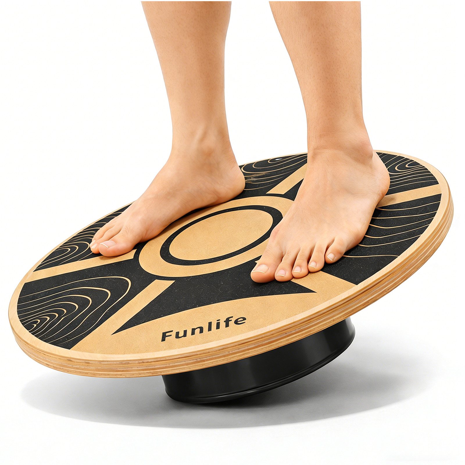 Balanceboard Balance Board TERRA rund aus Birkenholz