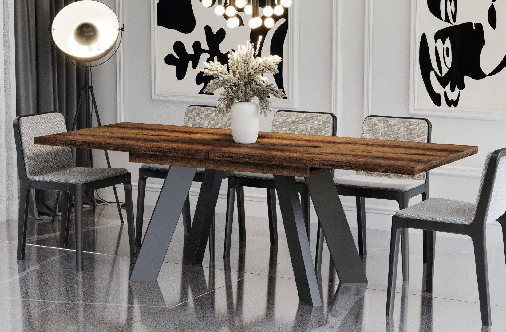 Endo-Moebel Esstisch Como Esstisch 130–210cm ausziehbar für 8 Personen, Tis günstig online kaufen