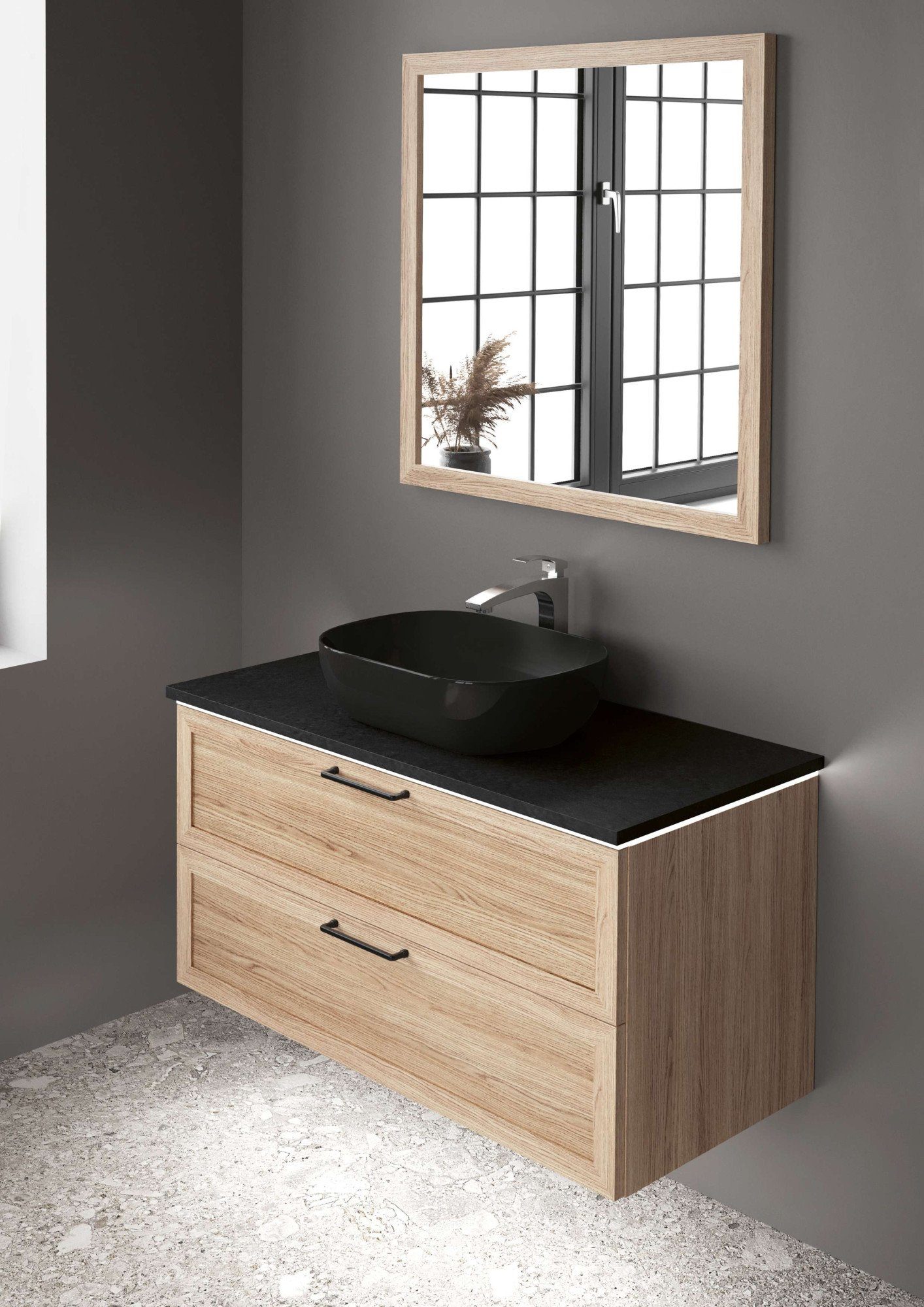 welltime Badspiegel Rustic, Breite 80 cm, FSC®-zertifiziert