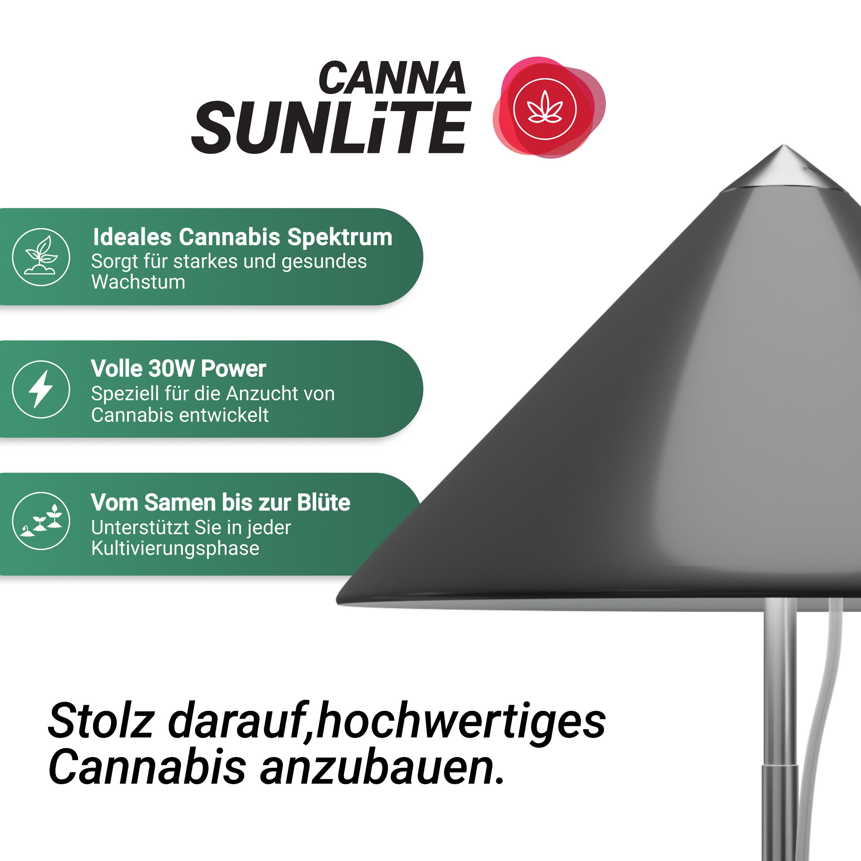 PARUS Pflanzenlampe CANNA, Leuchtmittel für Pflanzen, Teleskopstab 1,7m, Pa günstig online kaufen