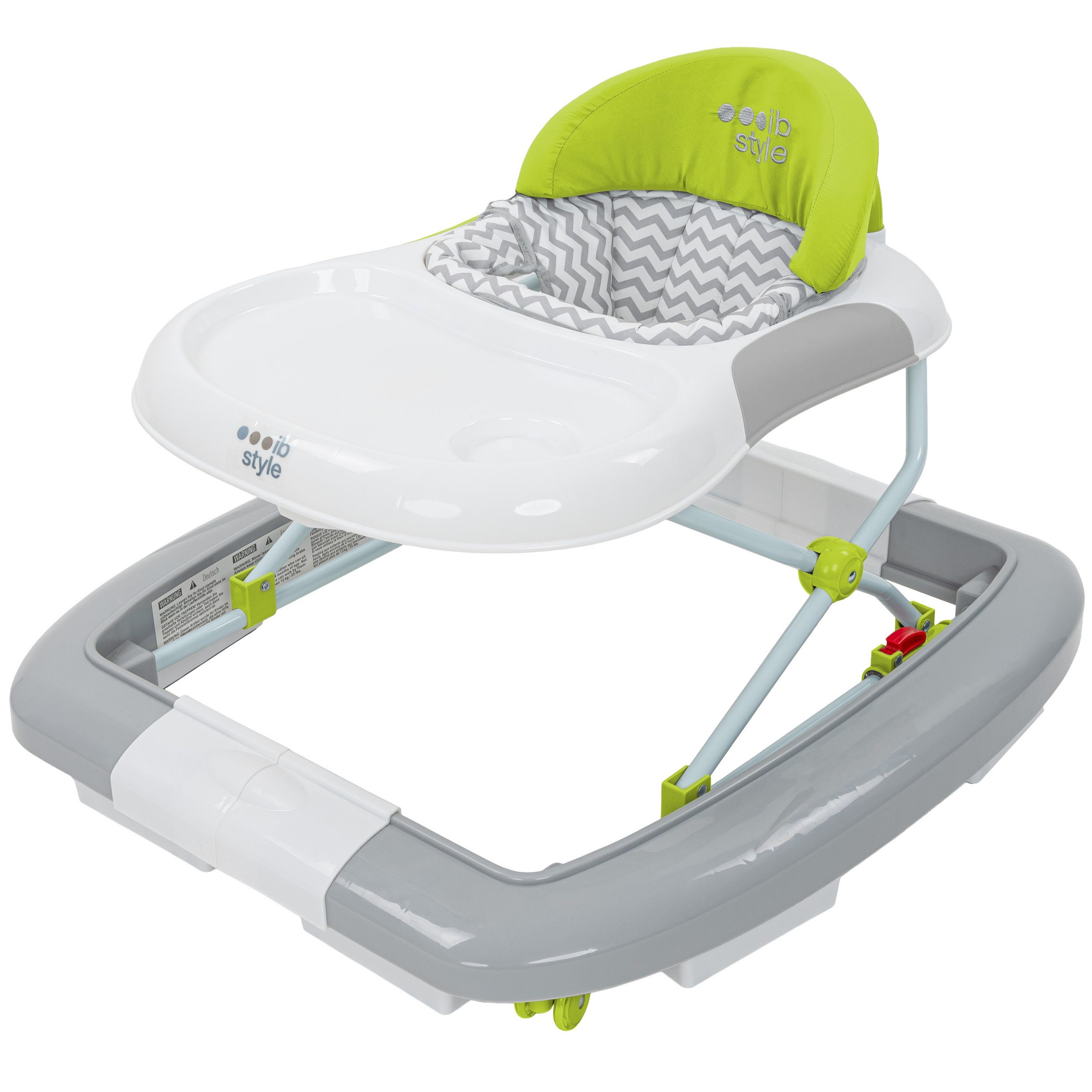 ib style Lauflernhilfe Wave elektronischem mit Babywalker & Grün, Lauflernwagen Spielelement Schaukelfunktion