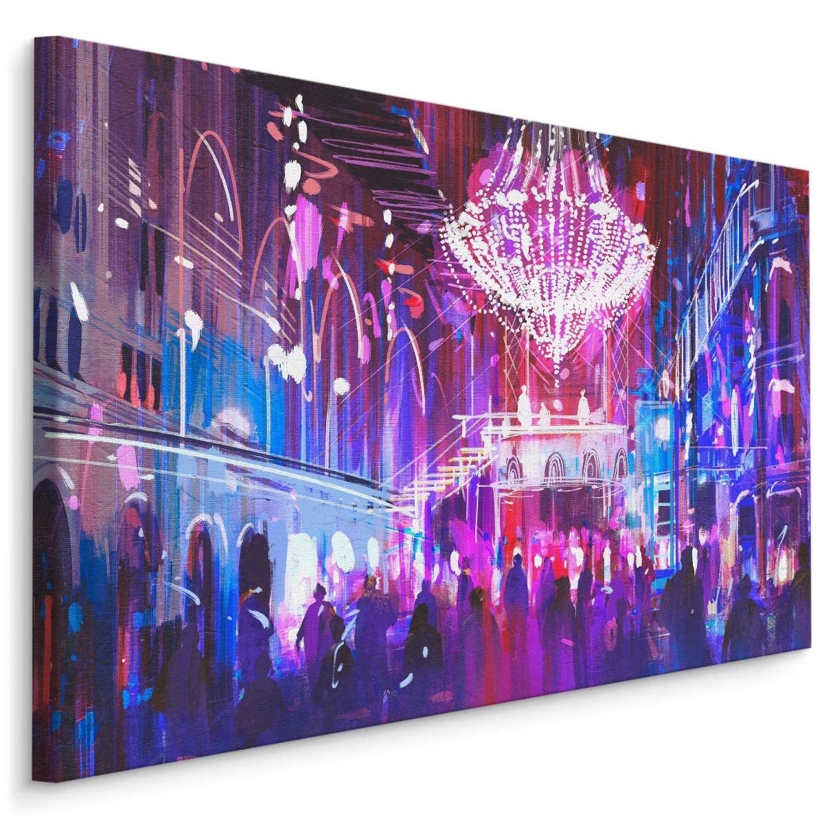 Muralo Leinwandbild Menschen – Leinwandbild Wandbild Kunstdruck Wohnzimmer, Frau (1 St), Ballsaal – Tanzen – Musik, 30 x 20 cm, aufhängefertig