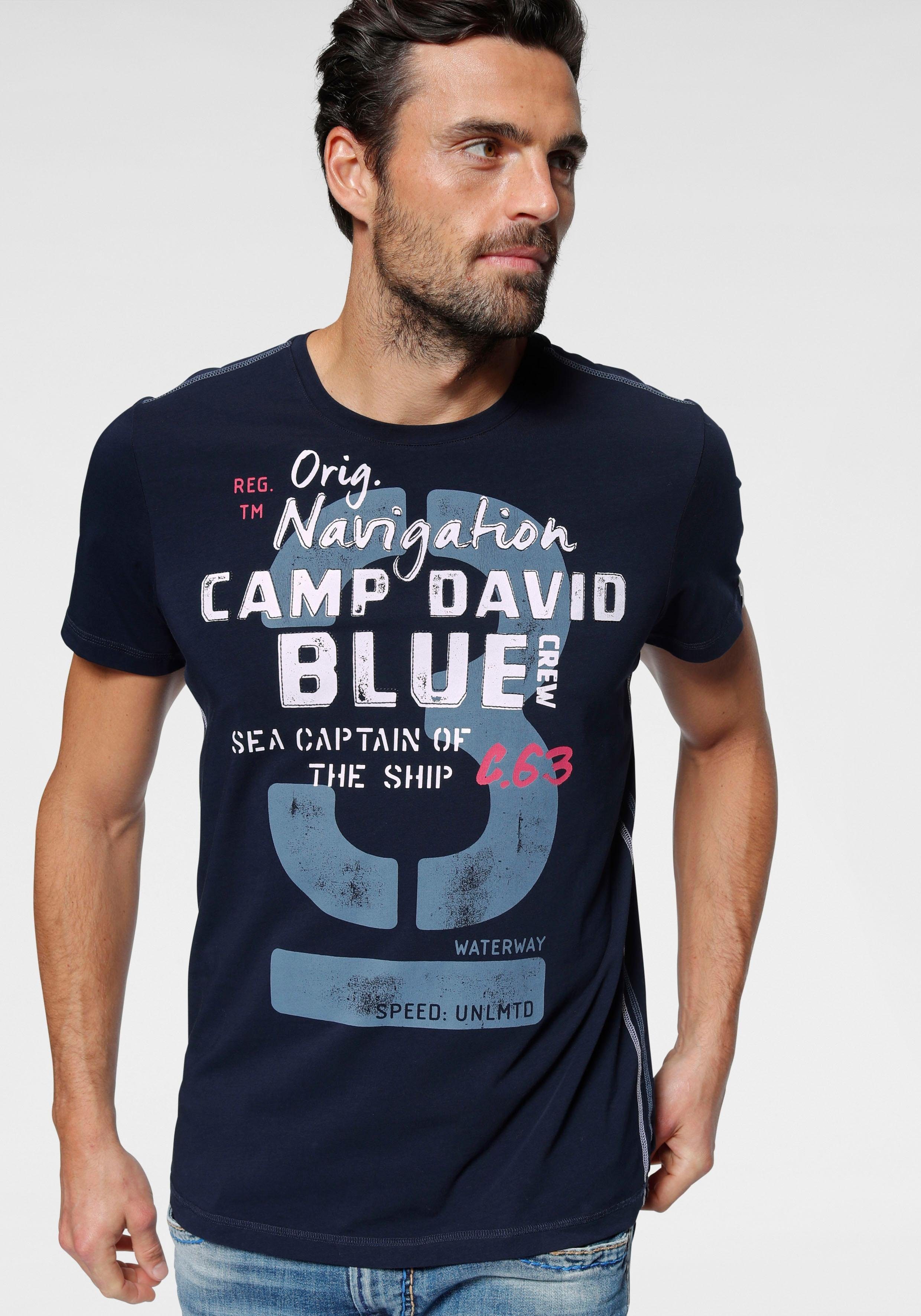 CAMP DAVID TShirt mit modischem Frontprint kaufen OTTO