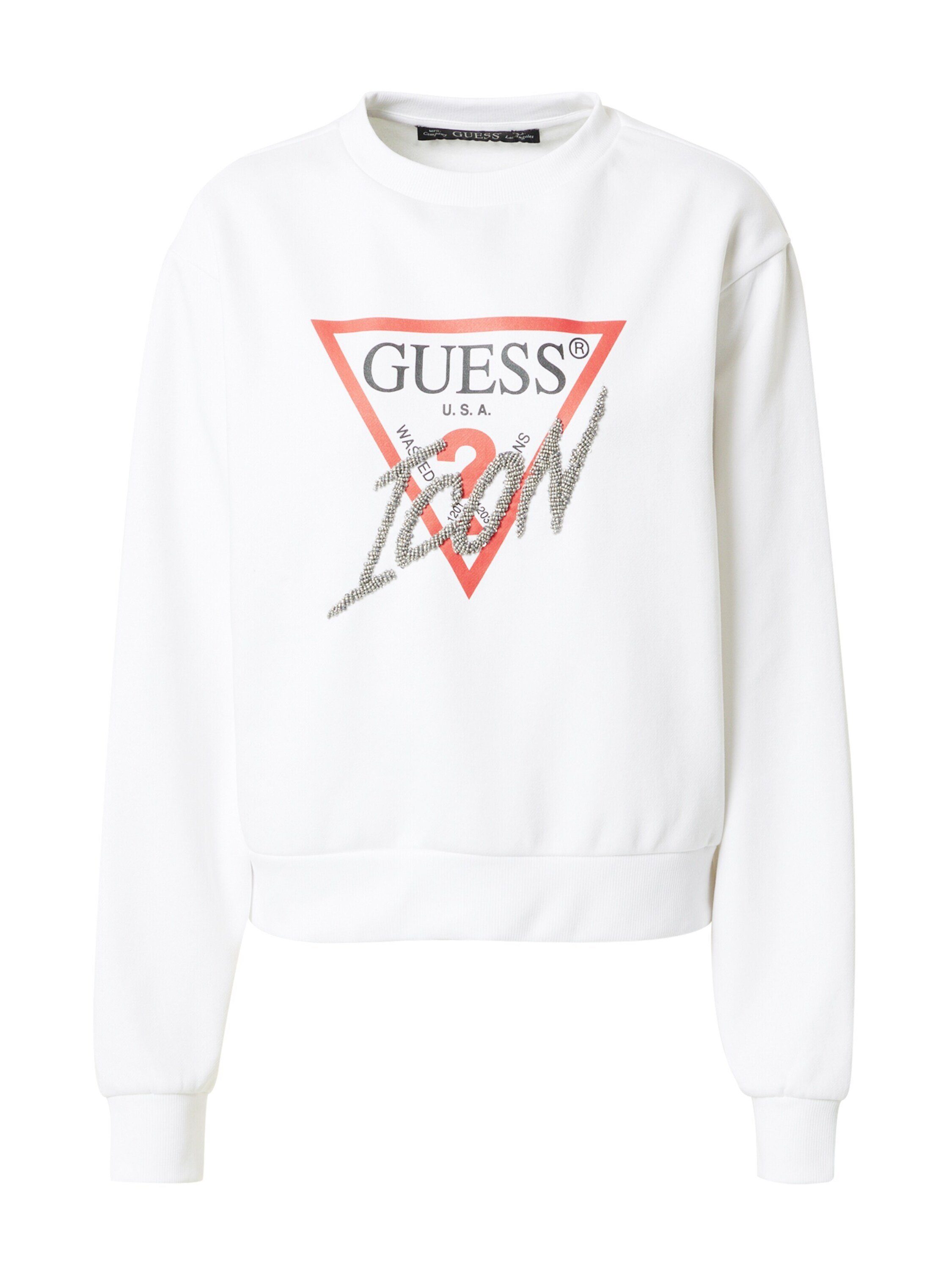 Guess Sweatshirt (1-tlg) Perlen