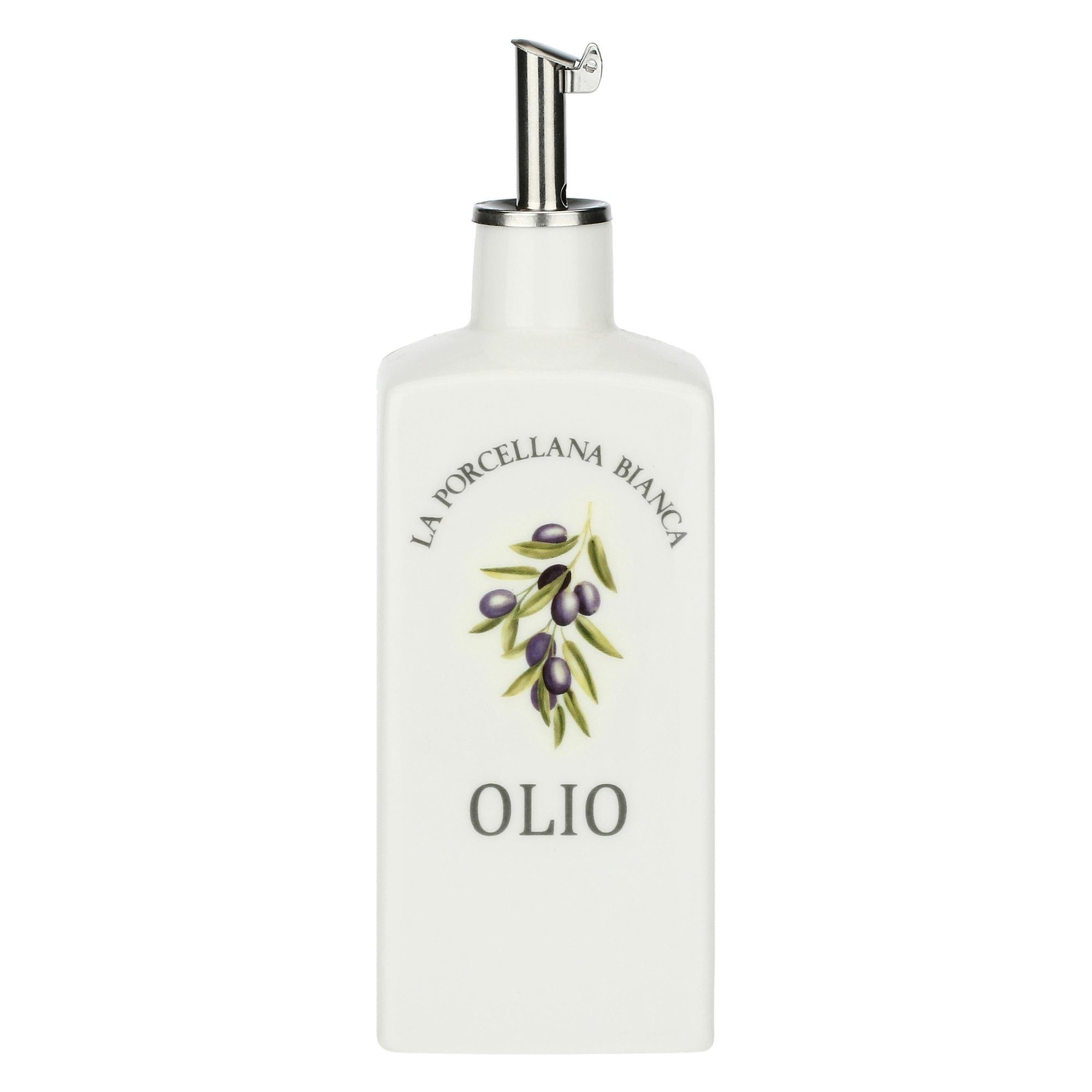 La Porcellana Bianca Menage-Set Essigspender Ölspender und Halterung 250ml Porzellan, (3-tlg), im Geschenkkarton