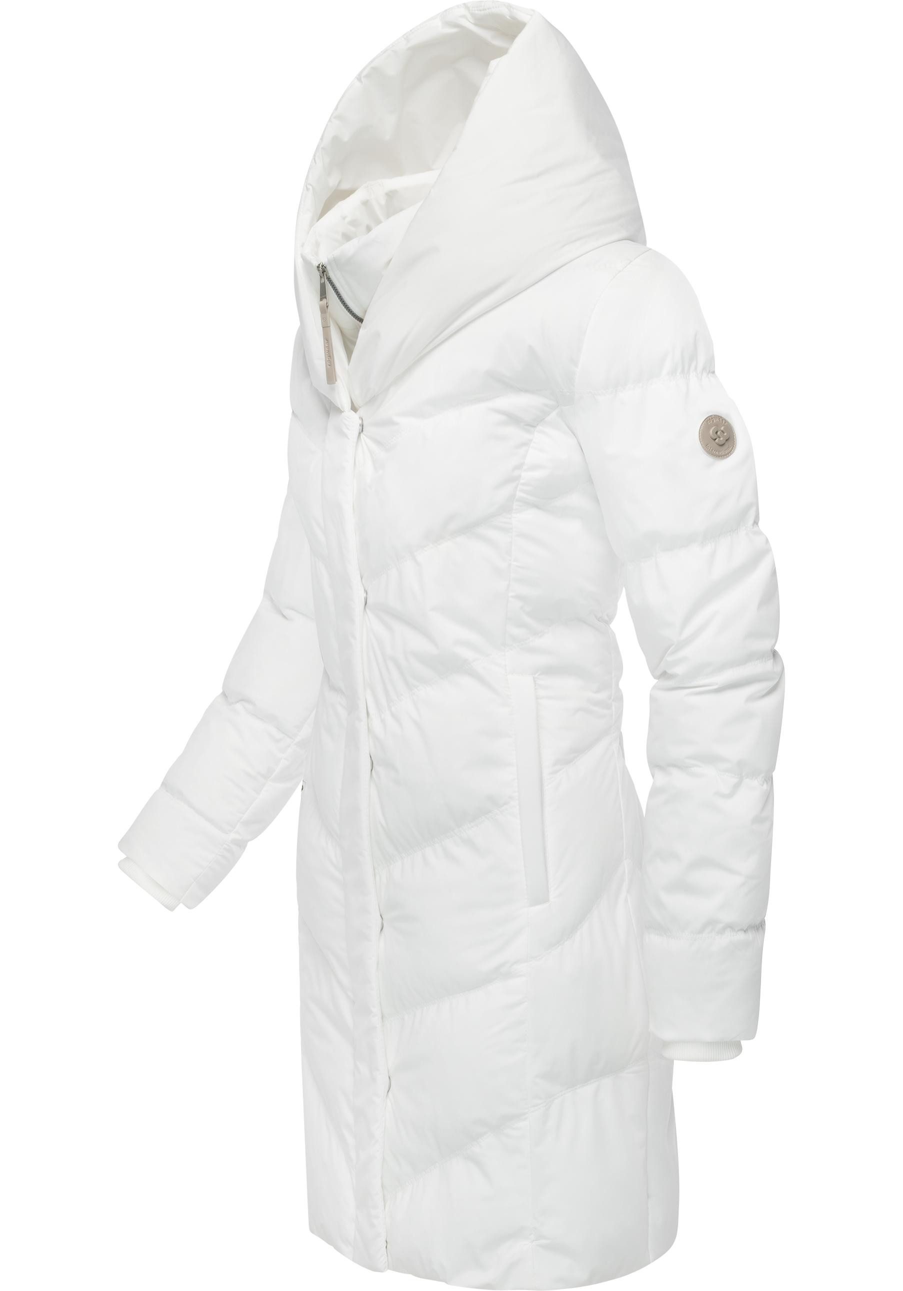Ragwear Steppmantel Natalka Soft YOUMODO Warmer Wintermantel mit hohem Kragen und Kapuze
