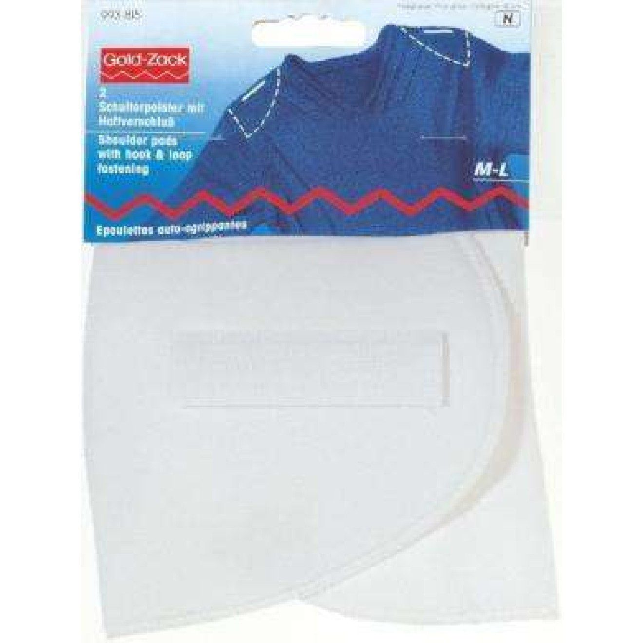 Prym Stricknadeln Schulterpolster Halbmond M-L weiß 1 Paar