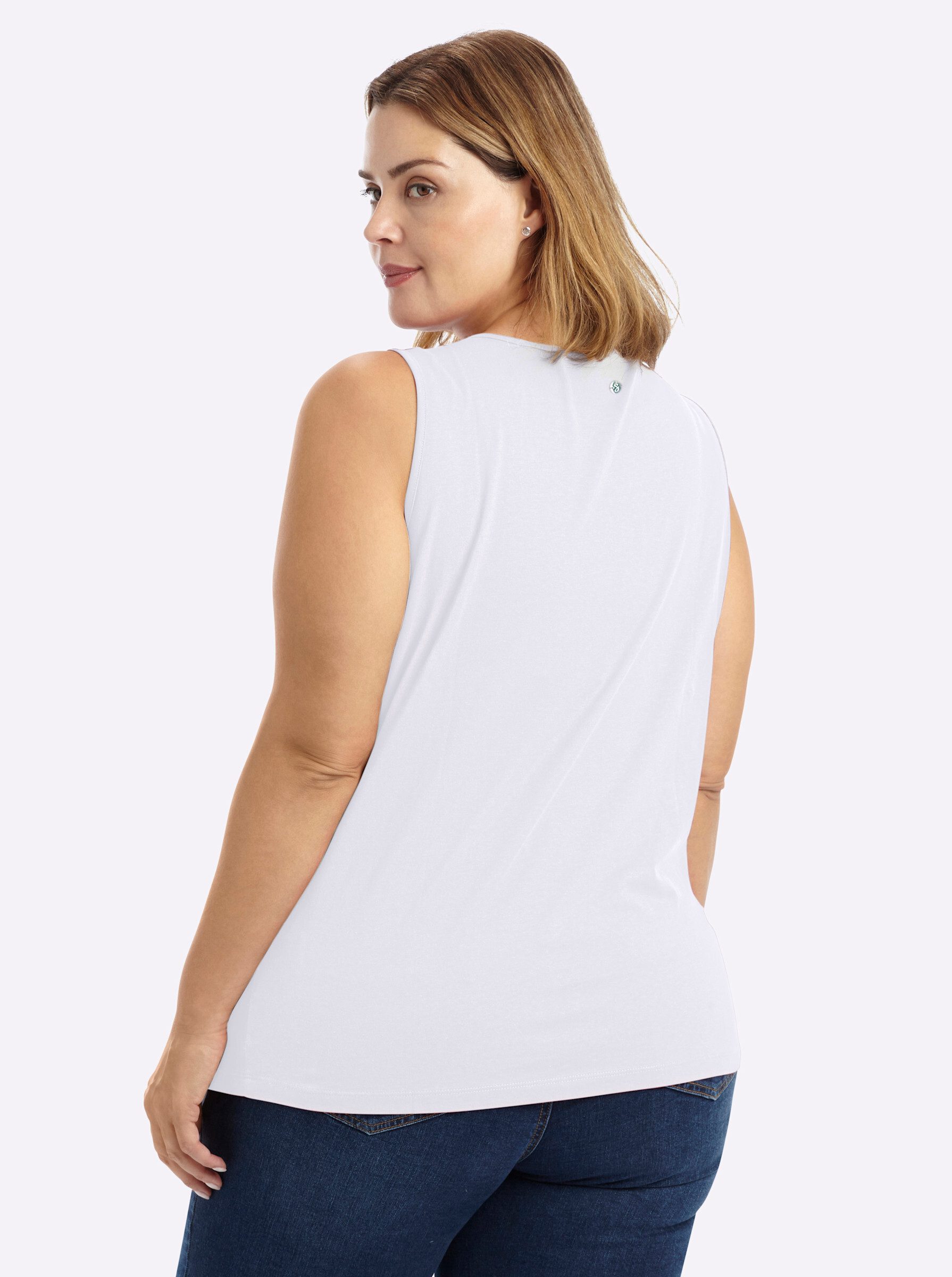 Sheego Shirttop Doppelpack Tops Ärmellos (2-tlg)
