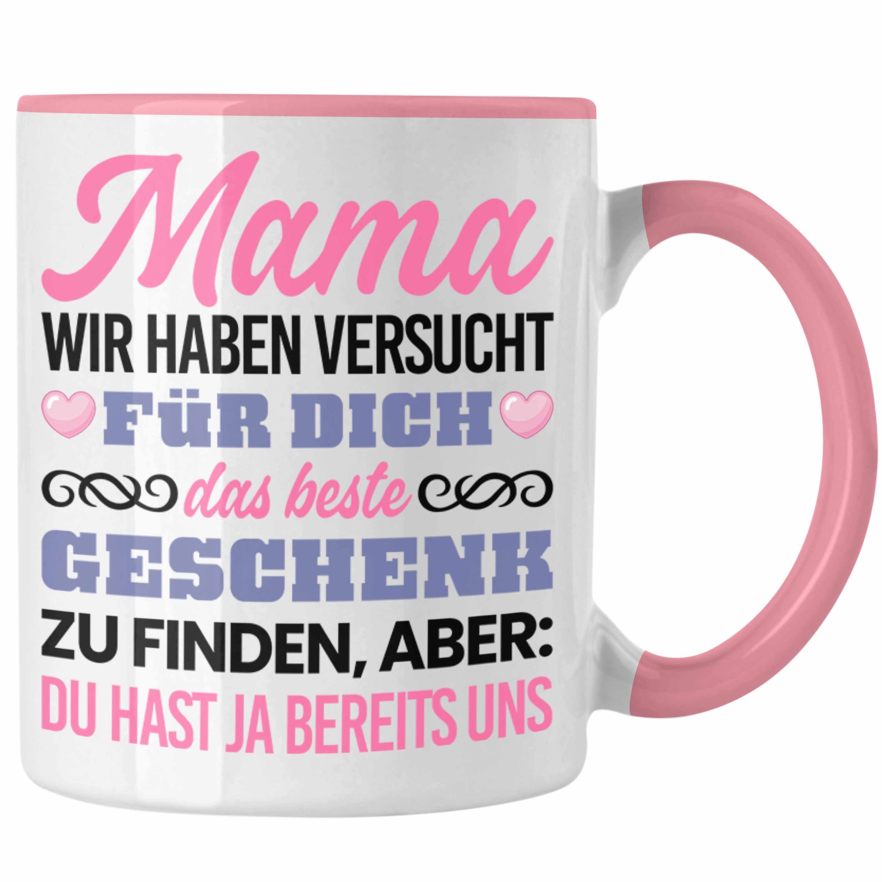 Geschenk Muttertag zum Tasse Weihnachten Rosa Tasse Geschenkidee Geburtstag Mama Trendation