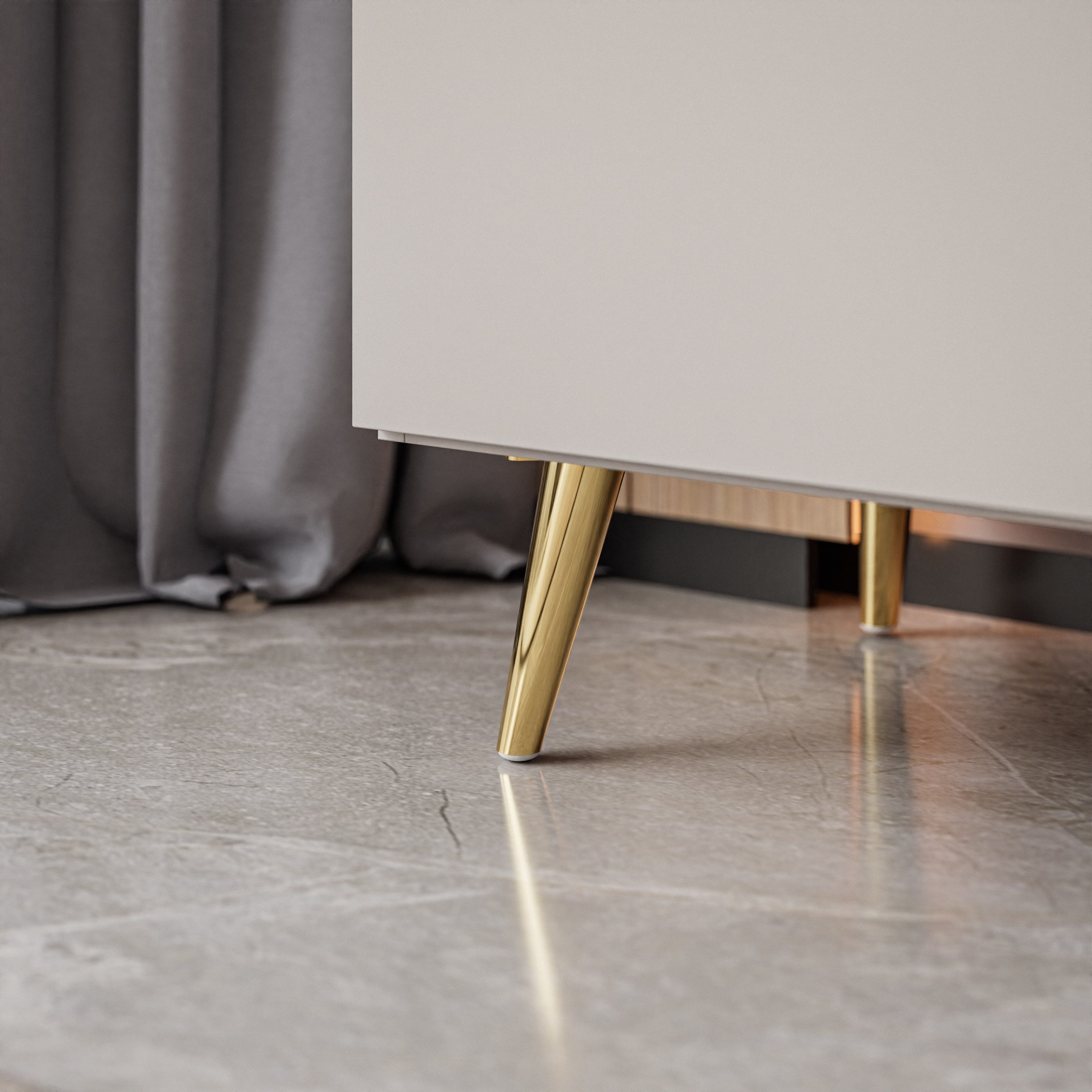 Lookway Kommode AURORA II Kaschmir Hängende Anrichte mit Dreitürige oder auf Beinen