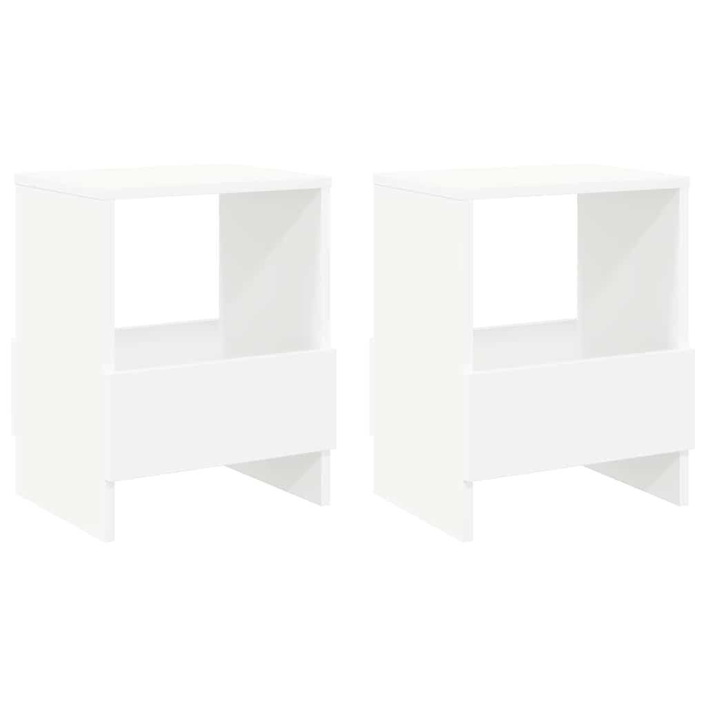 vidaXL Zeitungsständer Magazinregal 2 Stk. Weiß 35 x 30 x 45 cm (2 St)