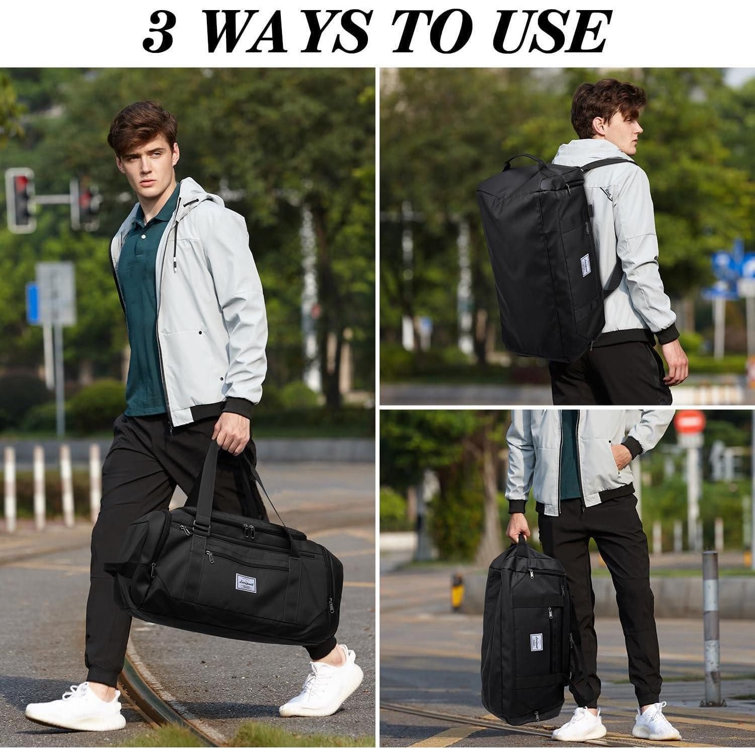 LuxusKollektion Sporttasche Sporttasche Herren 40L Rucksack Trainingstasche Schuhfach Nassfach