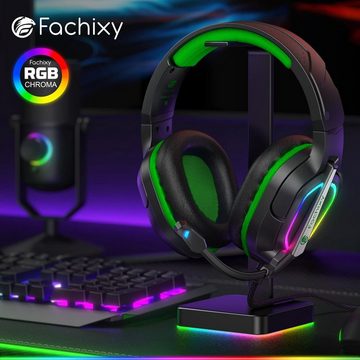 Fachixy Gaming-Headset (120° drehbares Mikrofondesign, mit Kabel, Kopfhörer mit Kabel und Stereo Surround mit Mikrofon Noise Cancelling)