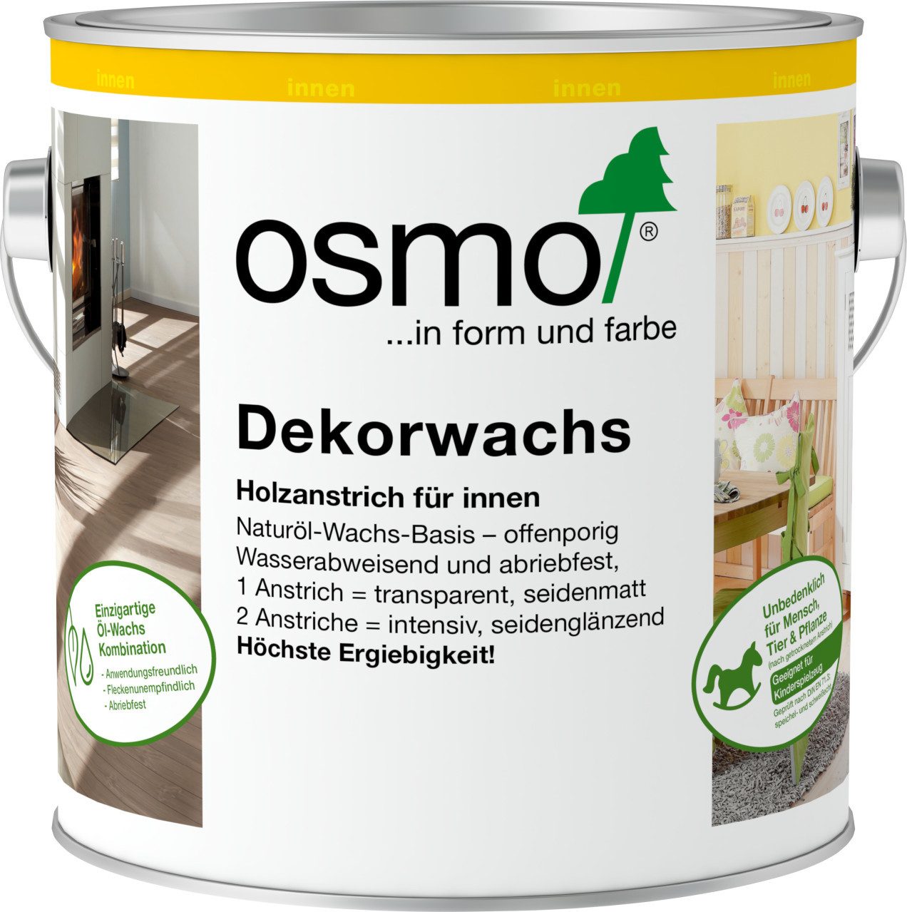 Osmo Hartholzöl Osmo Dekorwachs 2,5 L farblos
