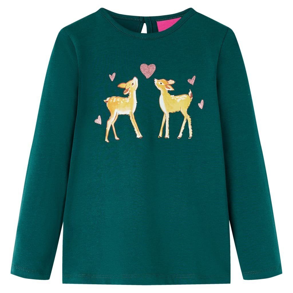 Langarmshirt Kinder-Langarmshirt Dunkelgrün 140