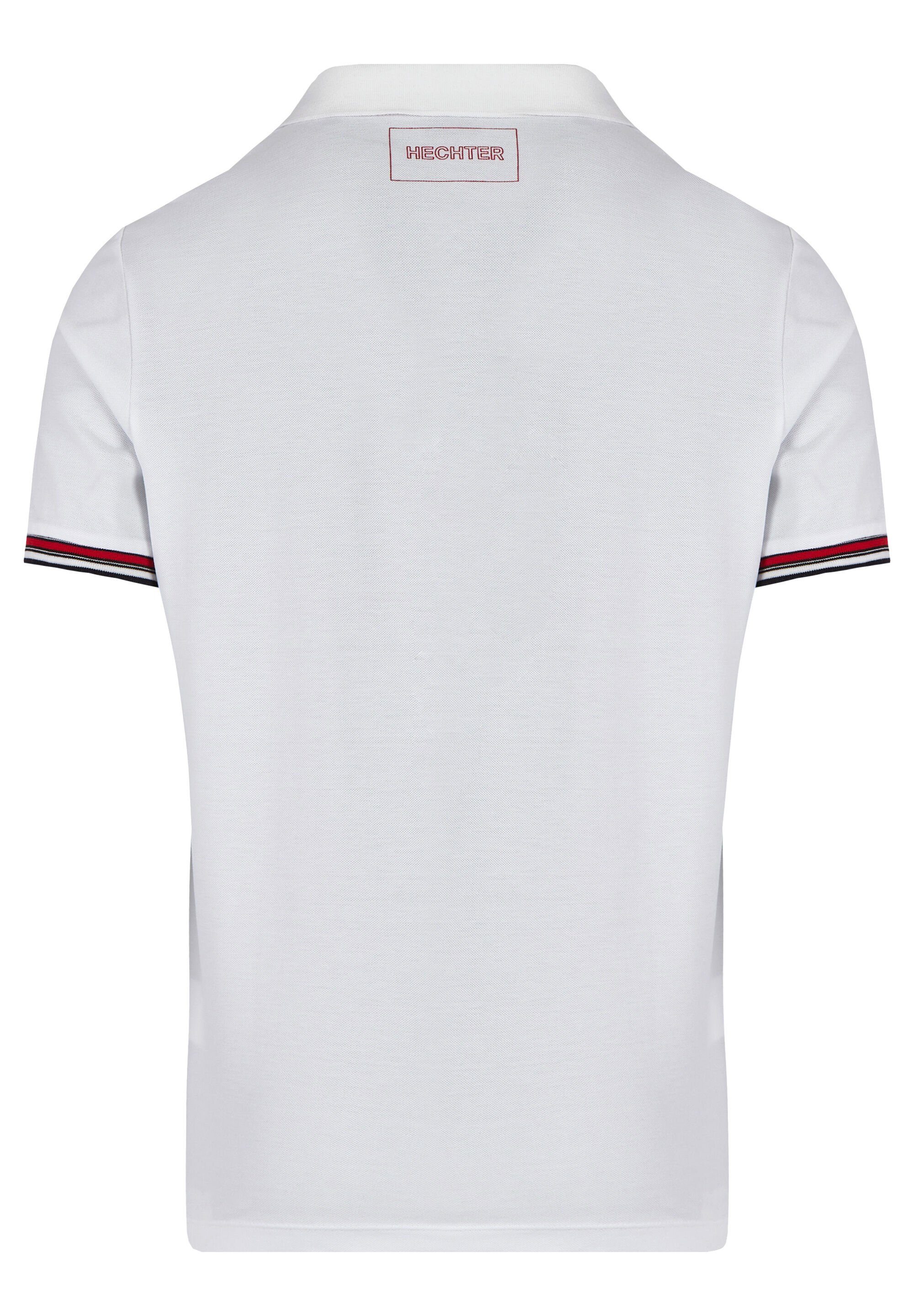 HECHTER PARIS Poloshirt mit white Kontrast am und Kragen Ärmeln