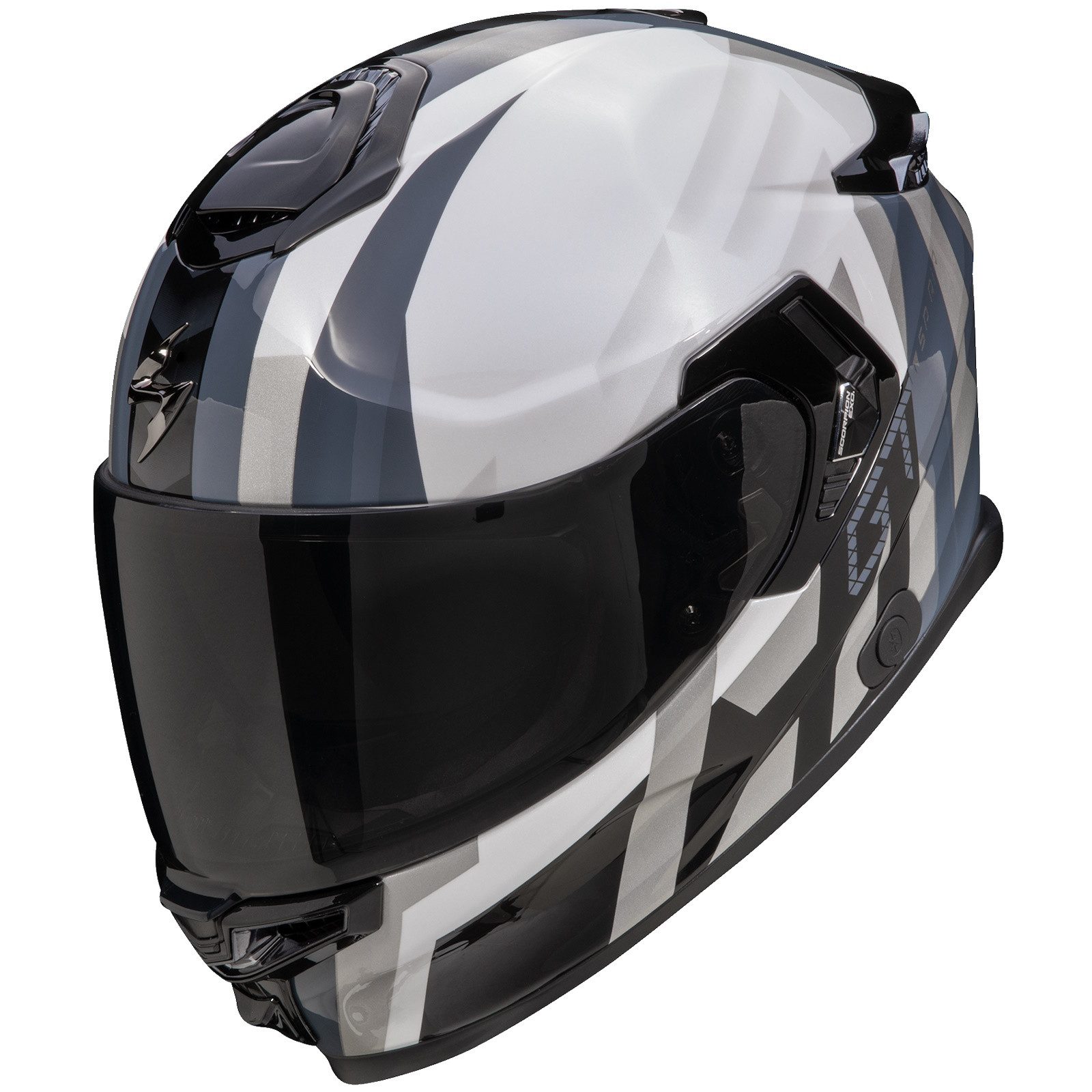 Scorpion Exo Motorradhelm Scorpion Exo-GT SP Air Touradven Integralhelm Perl-Weiss / Silber (1er Set), integralhelm motorrad