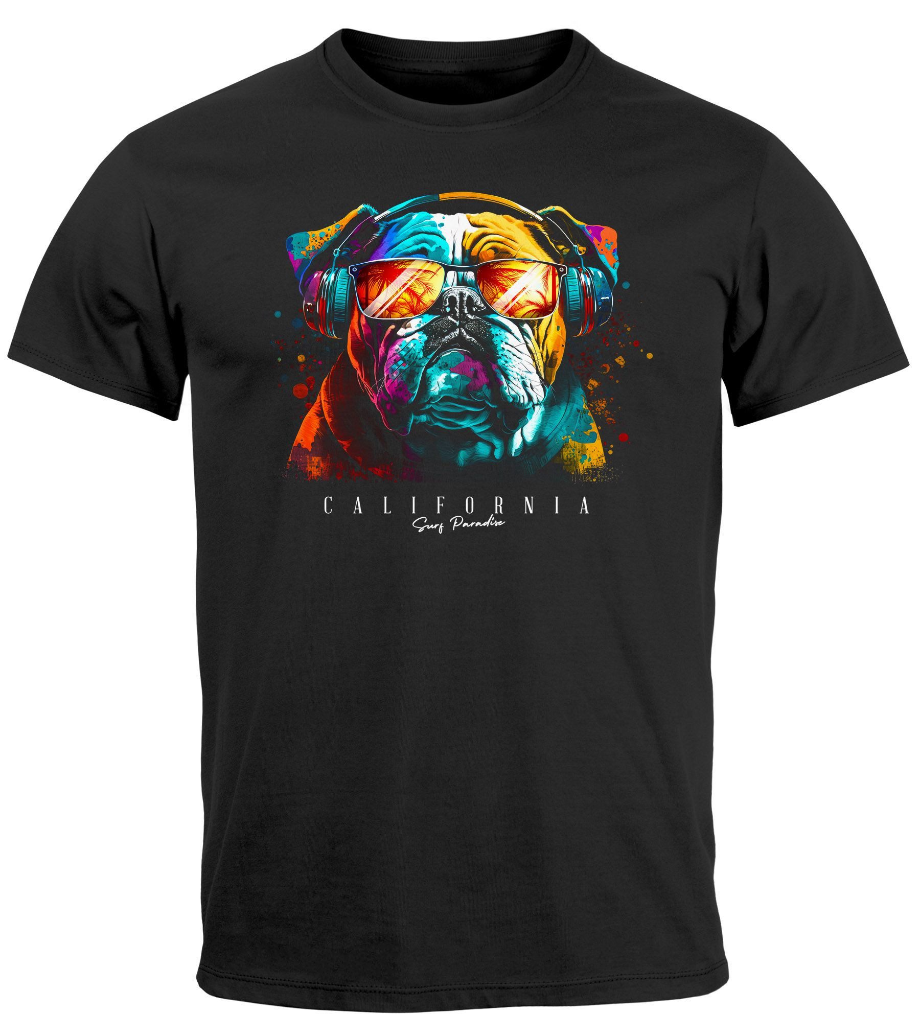 Neverless Print-Shirt Herren T-Shirt Print California günstig online kaufen