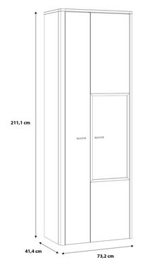 FORTE Standvitrine Höhe ca. 211 cm