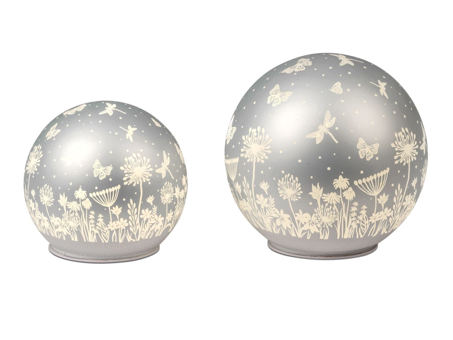formano Tischleuchte Blumenwiese, LED, mit Timerfunktion, Silber, Blumen, H: 20cm