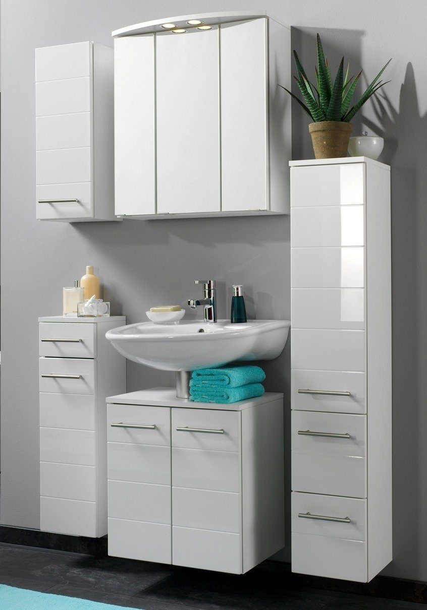 welltime Unterschrank Porto Breite 25 cm, mit hochglänzenden Fronten – Bild 2 von 4