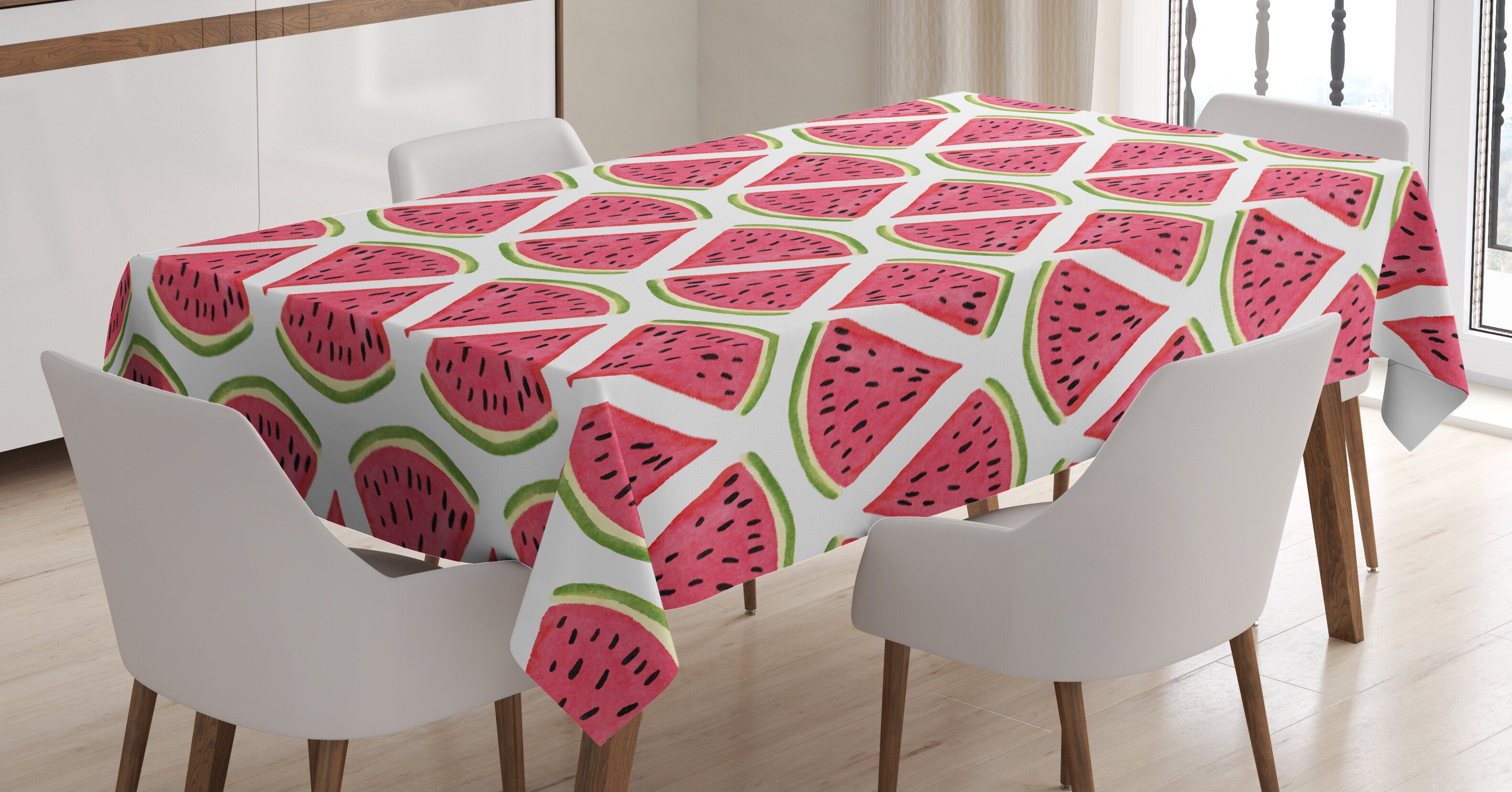 Abakuhaus Tischdecke Farbfest Waschbar Für den Außen Bereich geeignet Klare Farben, Früchte Watermelon Seed