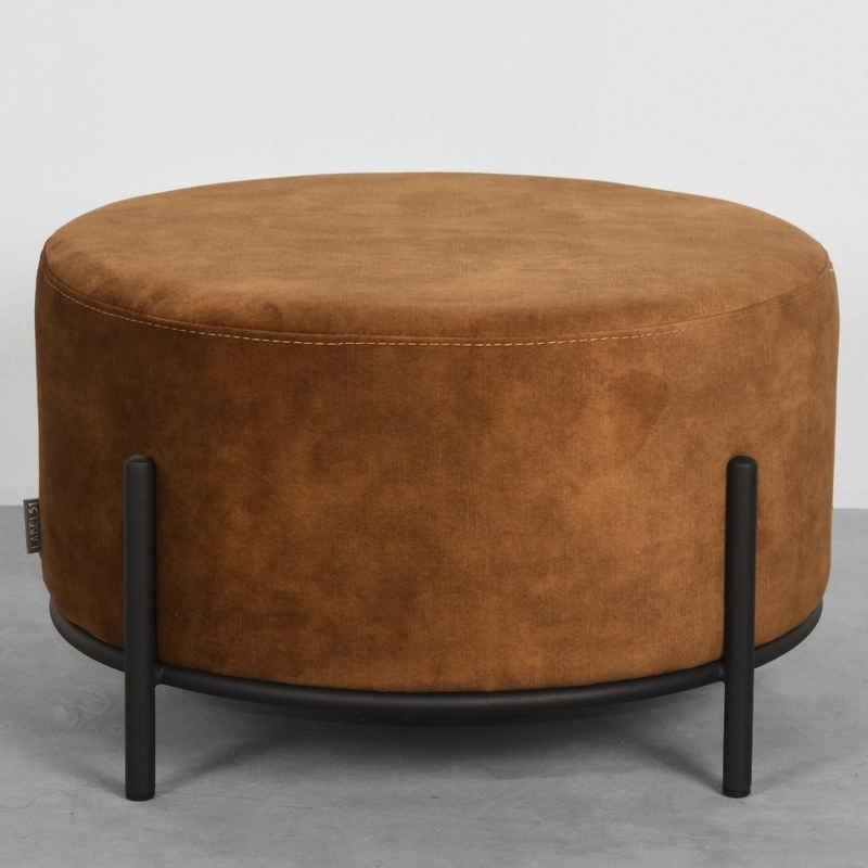 RINGO-Living Stuhl Hocker Healani in Ocker aus Velours 340x570mm, Möbel