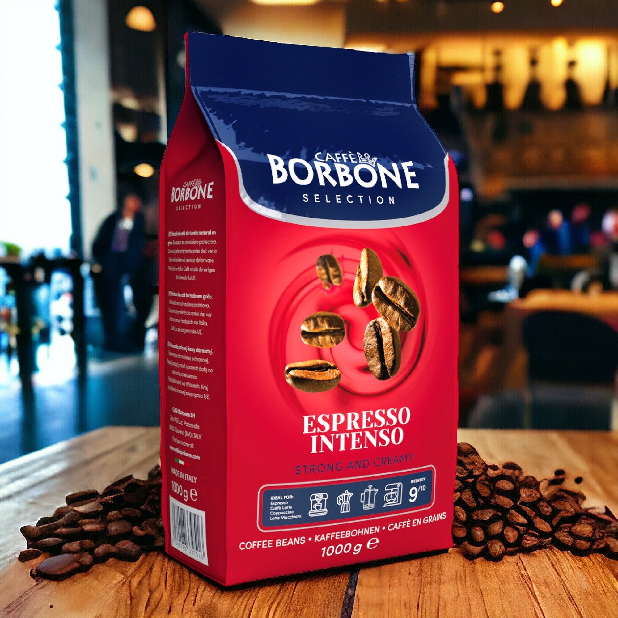 Caffè Borbone Kaffee Caffè Borbone Selection Espresso Intenso (1x 1000g), 1 x (Intenso Espresso 1Kg, Röstung Medium, Intensität 9/10, Ganze Kaffeebohnen)