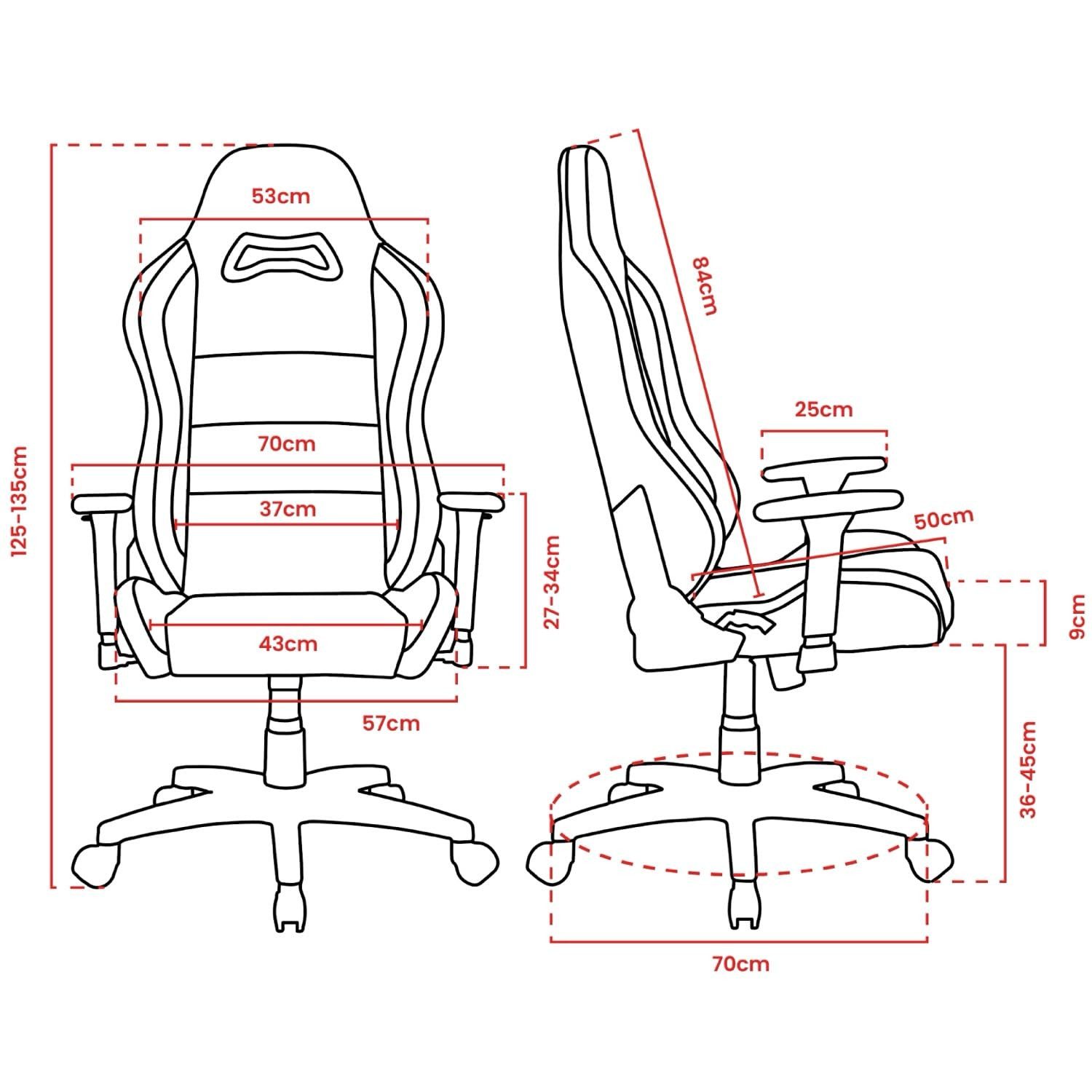 Arozzi Gaming Chair TORRETTA-SFB-ASH2, Soft Fabric Bezug, Wippfunktion, 3D-Armlehnen