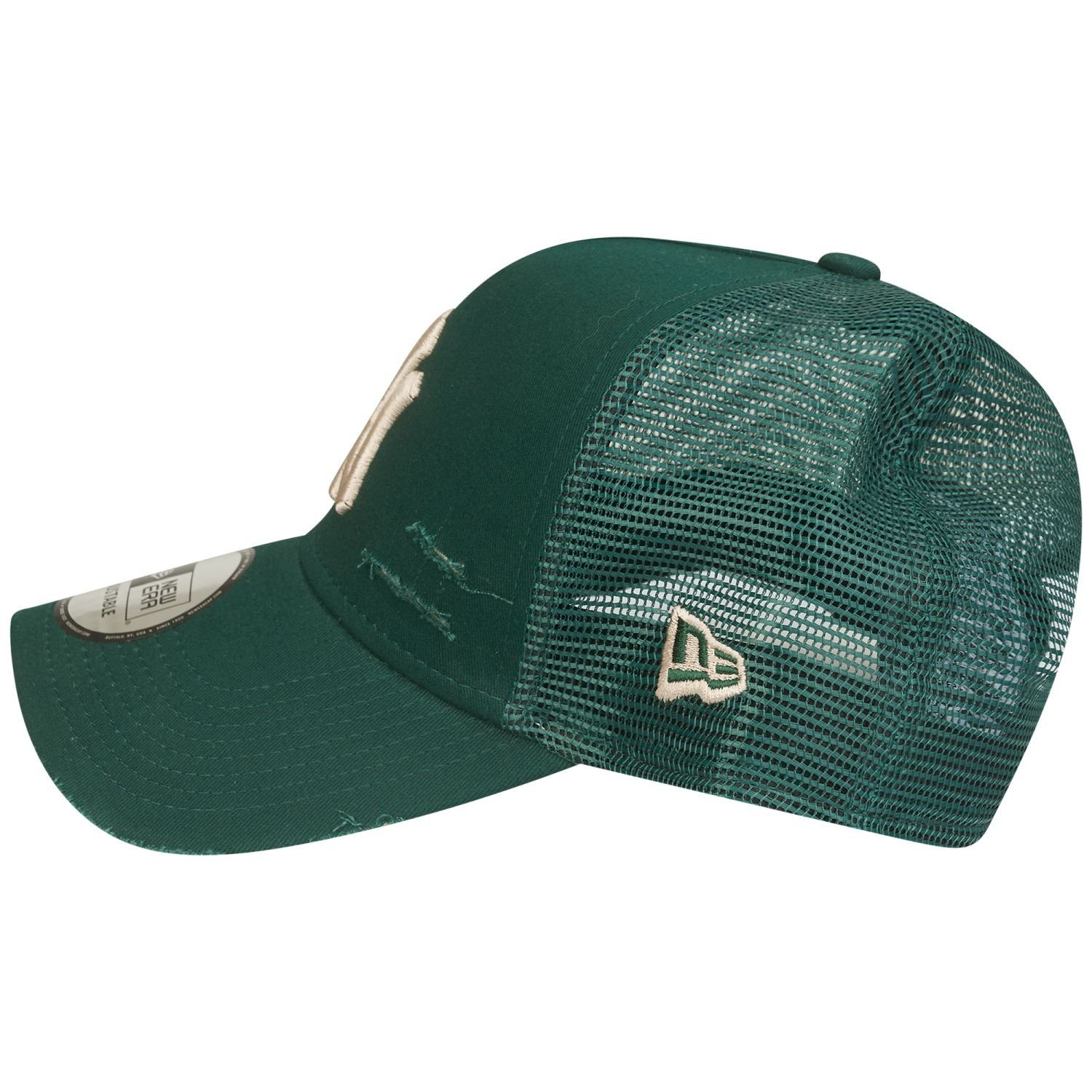 Yankees Green Cap Forest Trucker New DISTRESSED New Era York Trucker