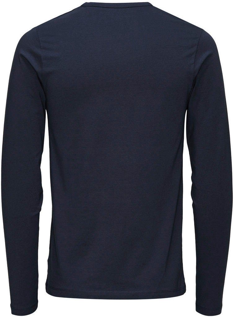 Jack & Jones TEE BASIC Navy Blazer Longsleeve