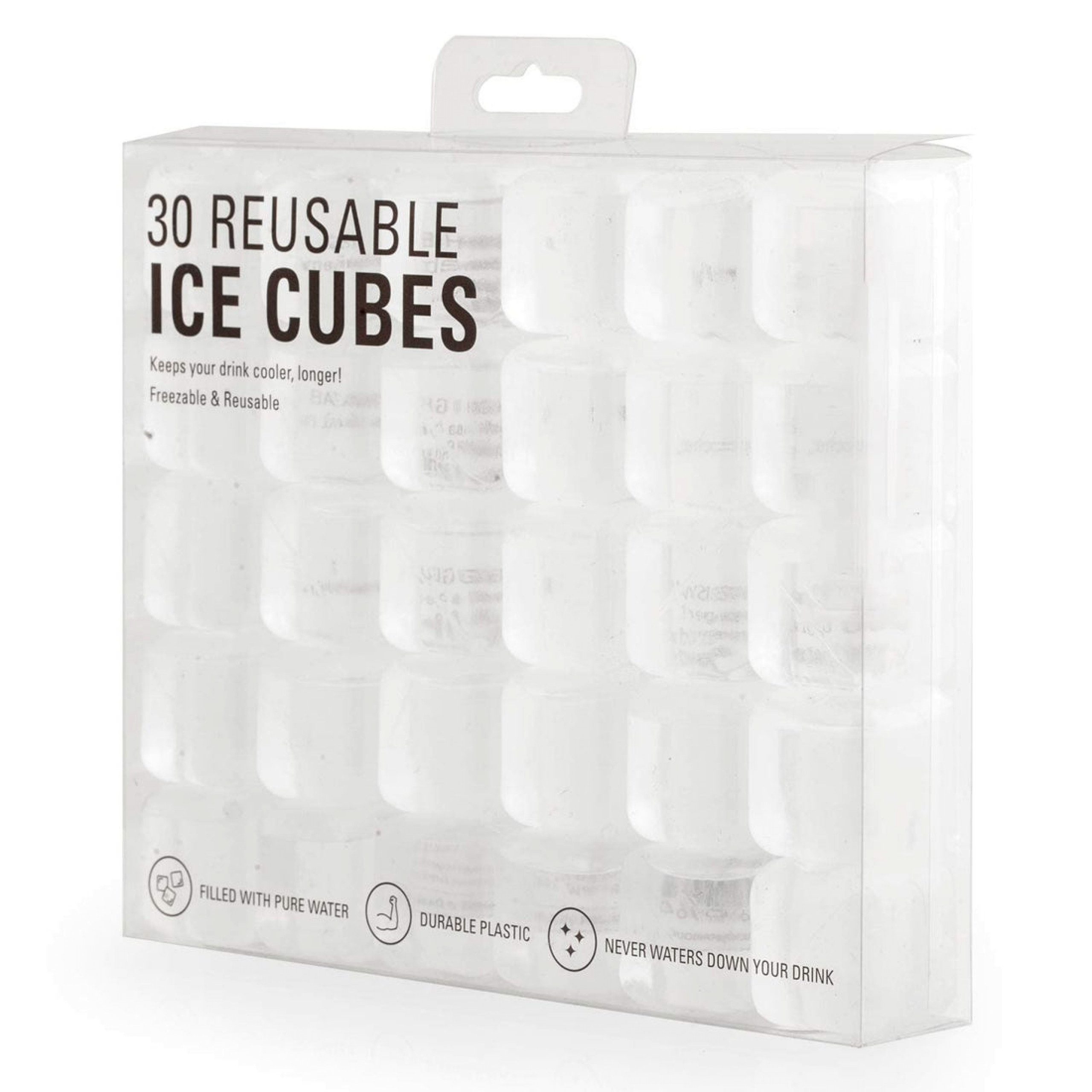 kooduu Stehlampe KOODUU Eiswürfel 30 Stück wiederverwendbare Eiswürfel Ice Cubes
