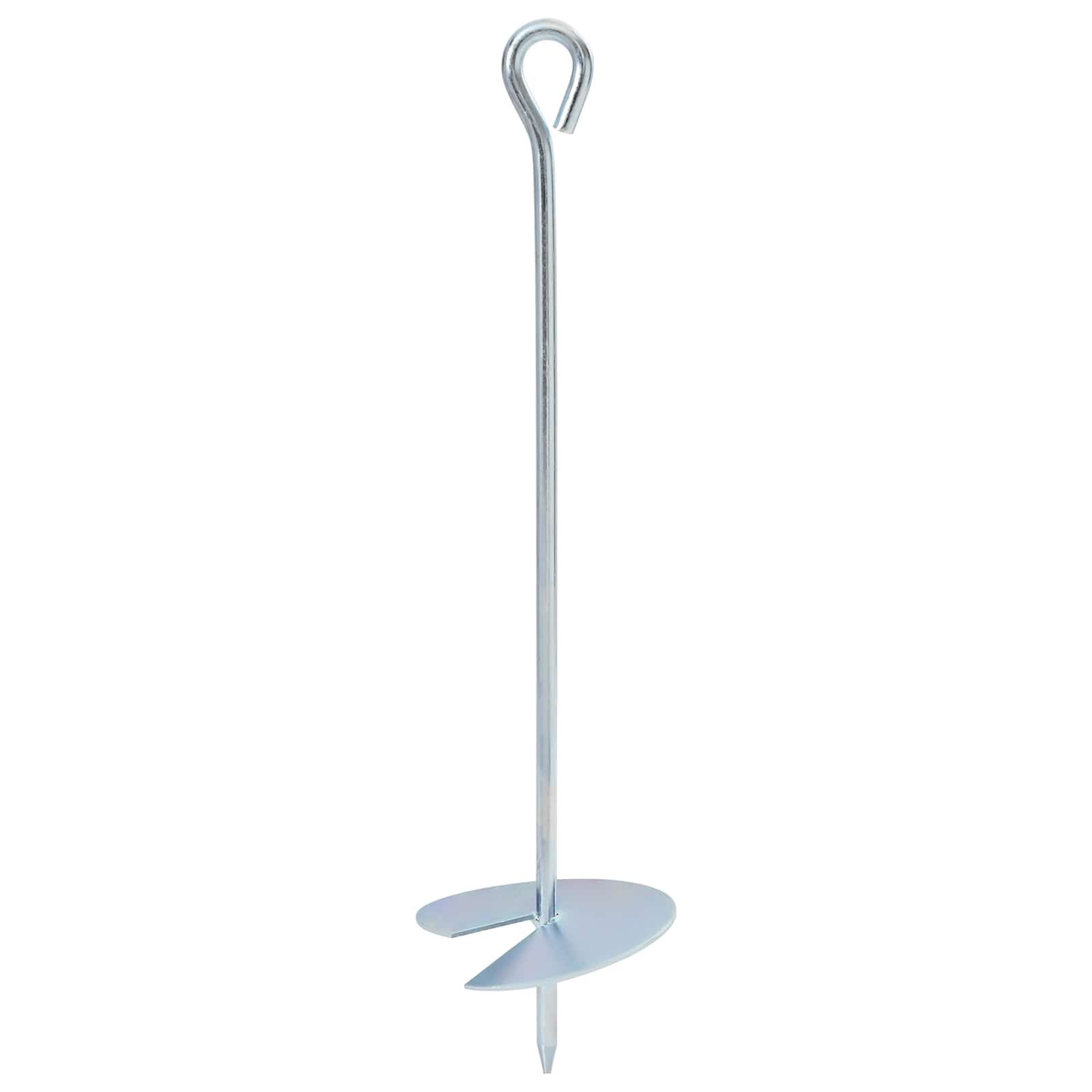 vidaXL H-Pfostenanker Erdanker 4 pcs Silber Ø10 x 40 cm Galvanisiertes Metall, (4-St)