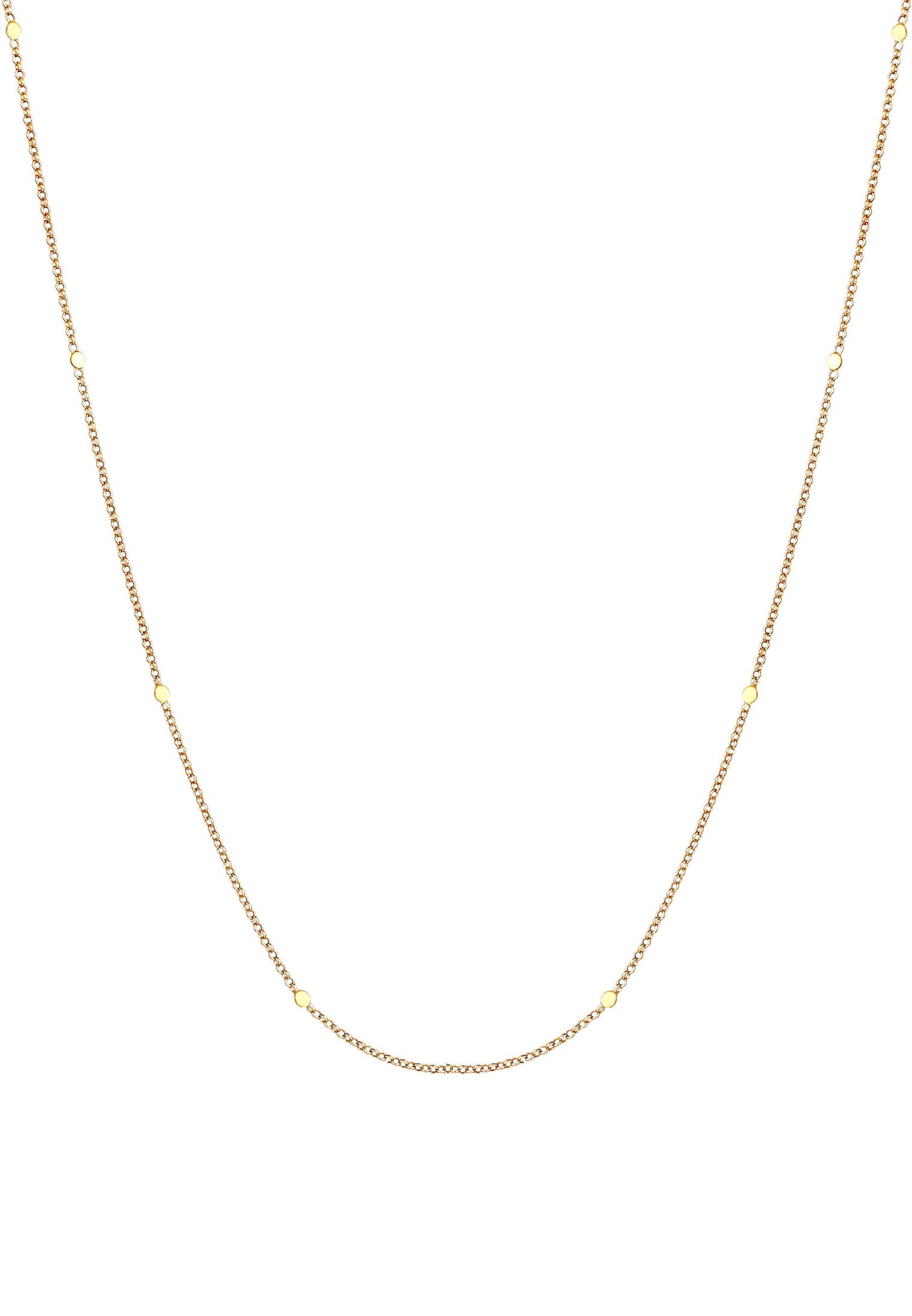 Elli Kette ohne Anhänger Basic Erbskette Coin Plättchen 925 Silber