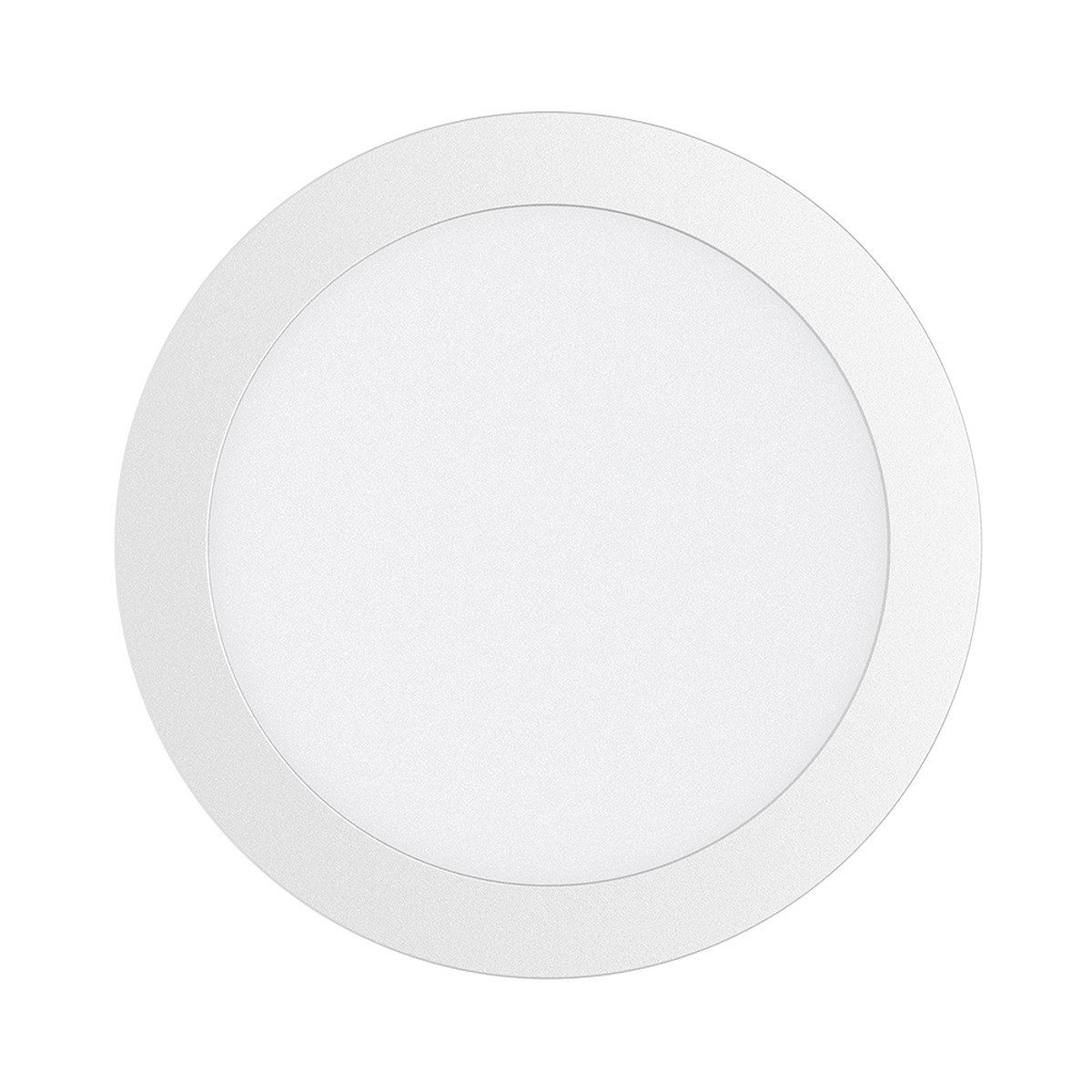 Braytron LED Deckenleuchte Aufbau Rund Ø30cm 24W 2400lm IP40 Flach Wohnzimmer Küche Flur Büro, LED fest integriert, Kaltweiß, mit Rahmen