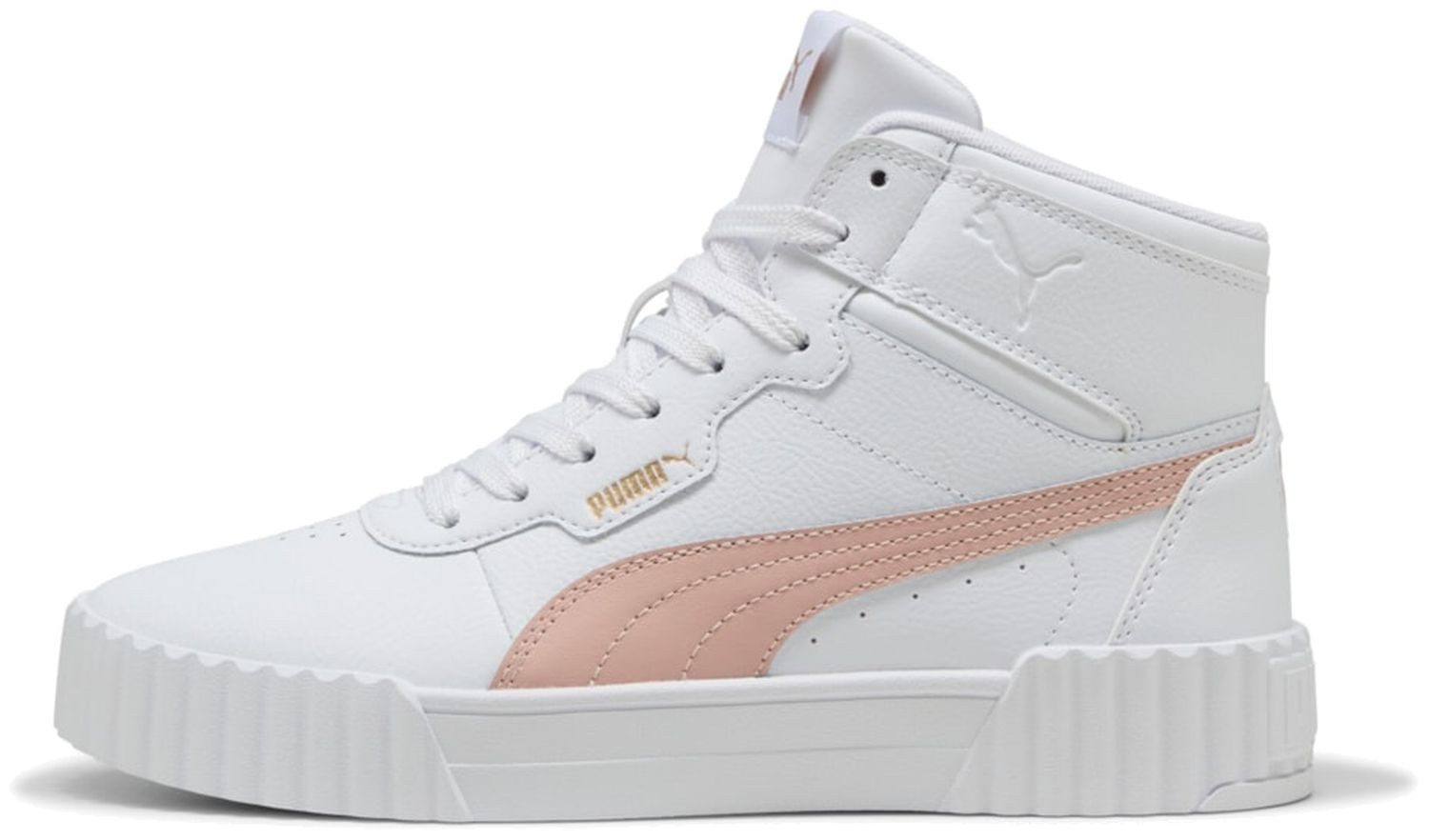 Puma Carina 3.0 Mid White-Rose Quartz-Gold Sneaker