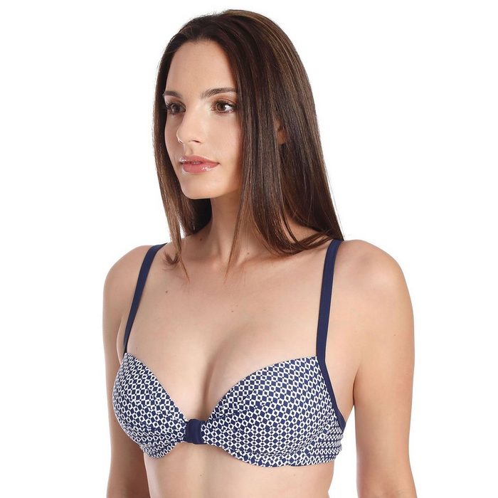Sassa Bügel-Bikini-Top Schalen Bikini Oberteil BLUE GRAPHIC (1-St) -