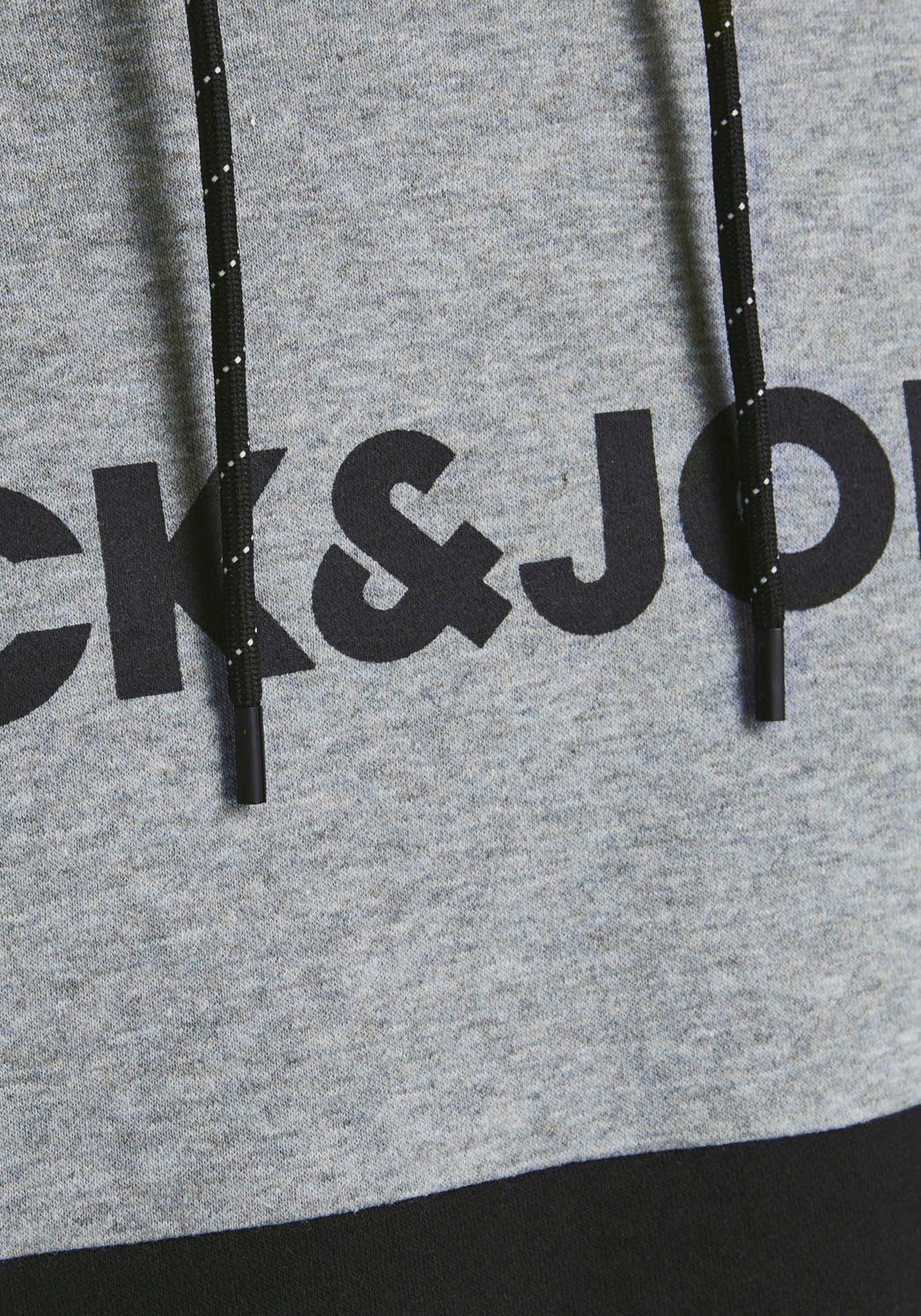 Jack & LOGO HOOD Kapuzensweatshirt Jones weiß SWEAT BLOCKIN