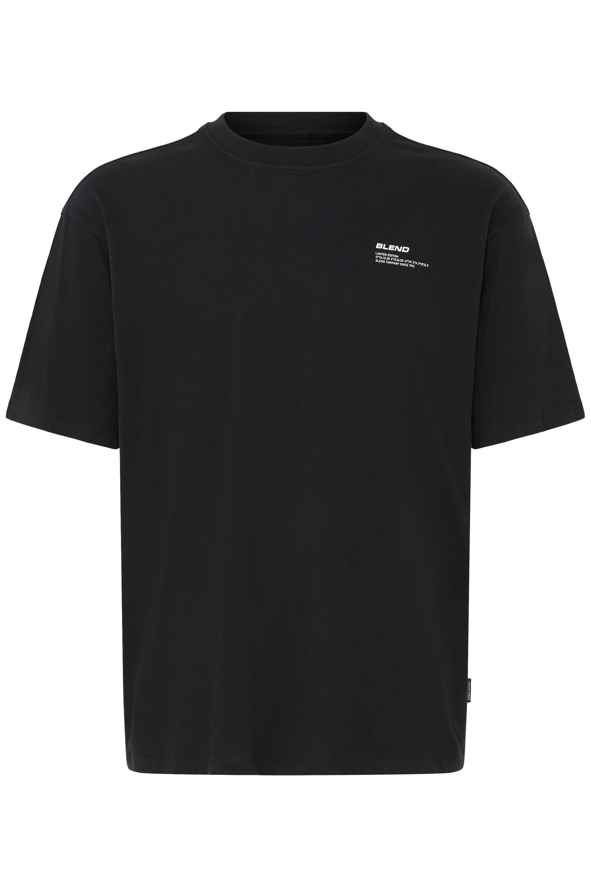 Blend Rundhalsshirt BHFloa Lässiges T-Shirt mit Backprint