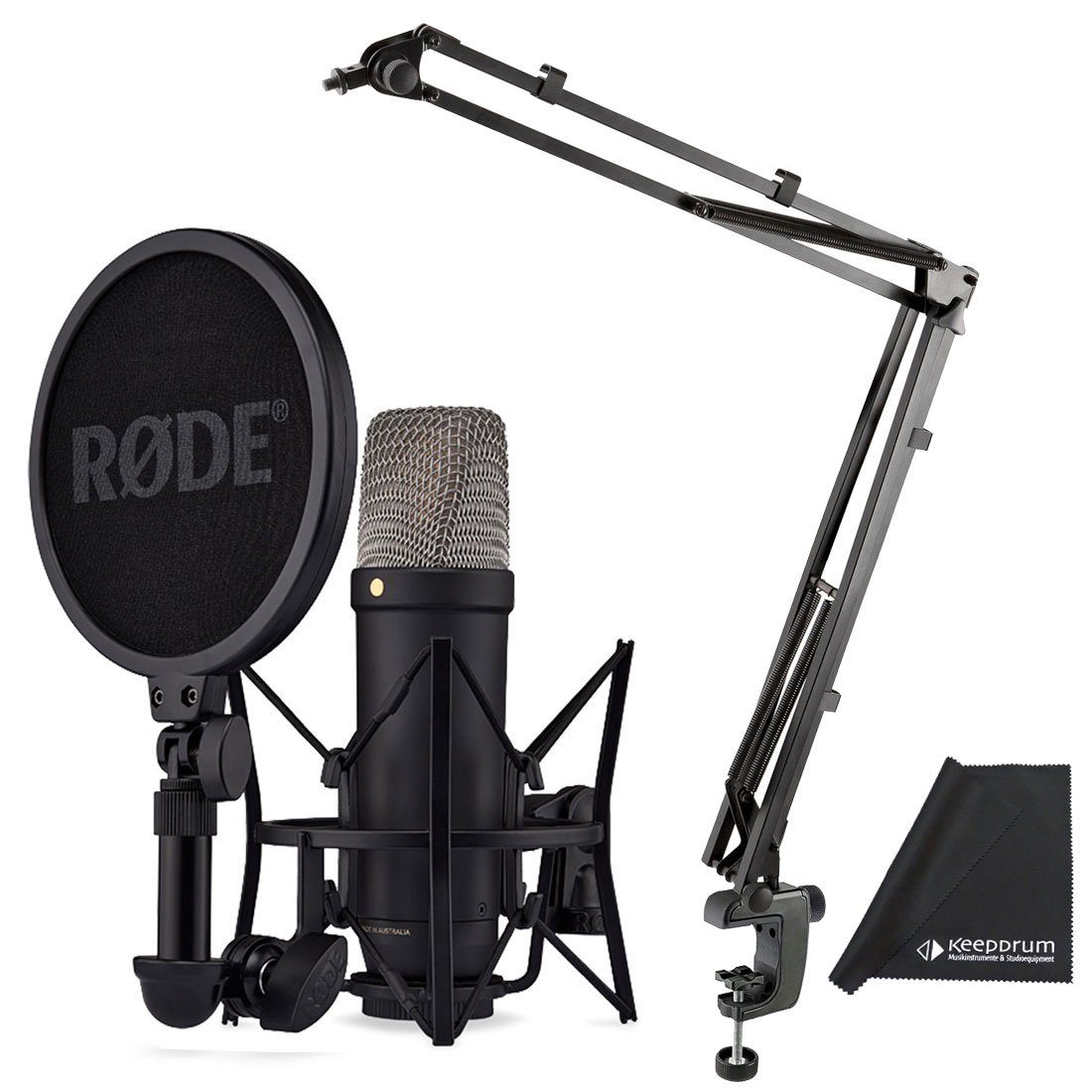 RØDE Mikrofon Rode NT1 5th Generation Mikrofon Black mit K&M Gelenkarm
