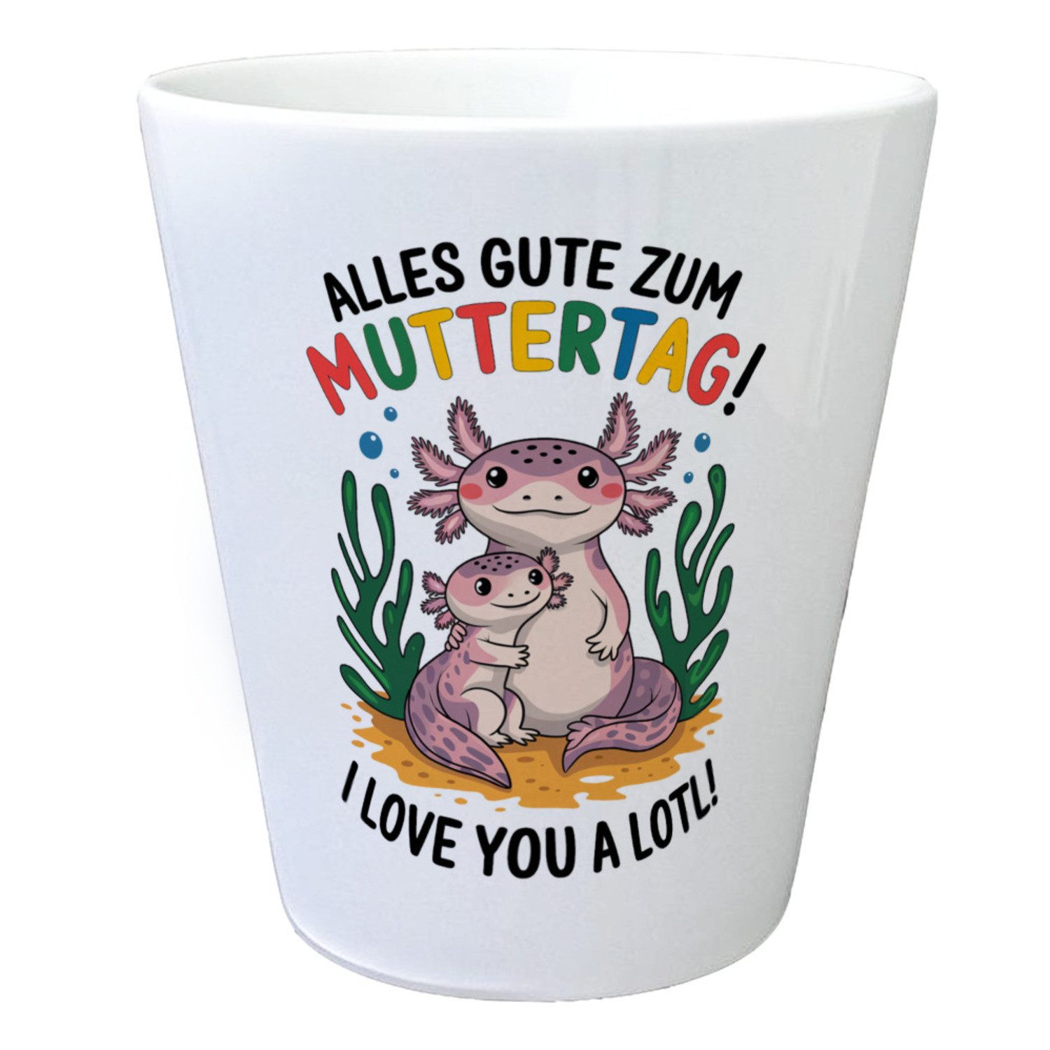 speecheese Blumentopf Axolotl Mutter-Kind Blumentopf Alles Gute zum Muttertag!