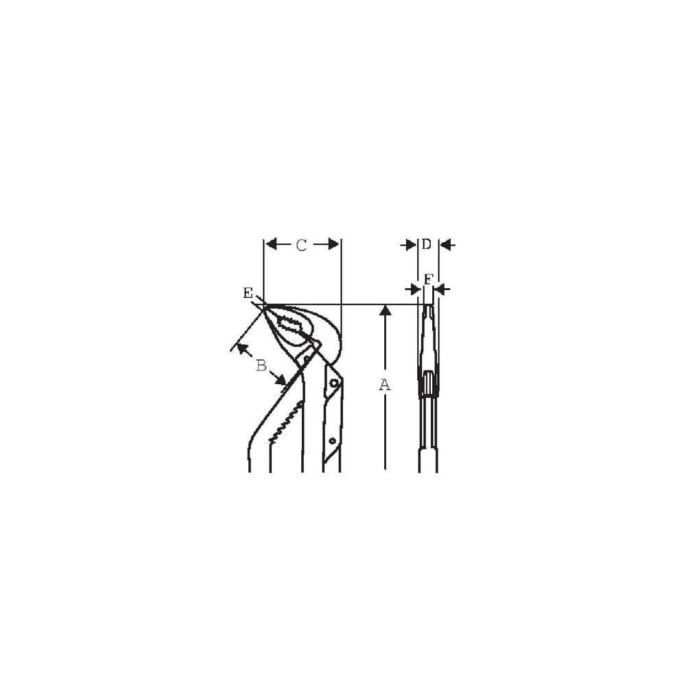 BAHCO Wasserpumpenzange Ergo Wasserpumpenzange, brüniert, 200 mm 8223