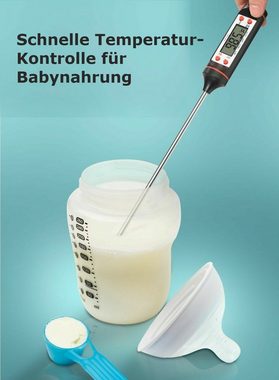 Talinu Bratenthermometer Nahrungs Küchen Brei Fläschchen Milch Thermometer mit LCD Display