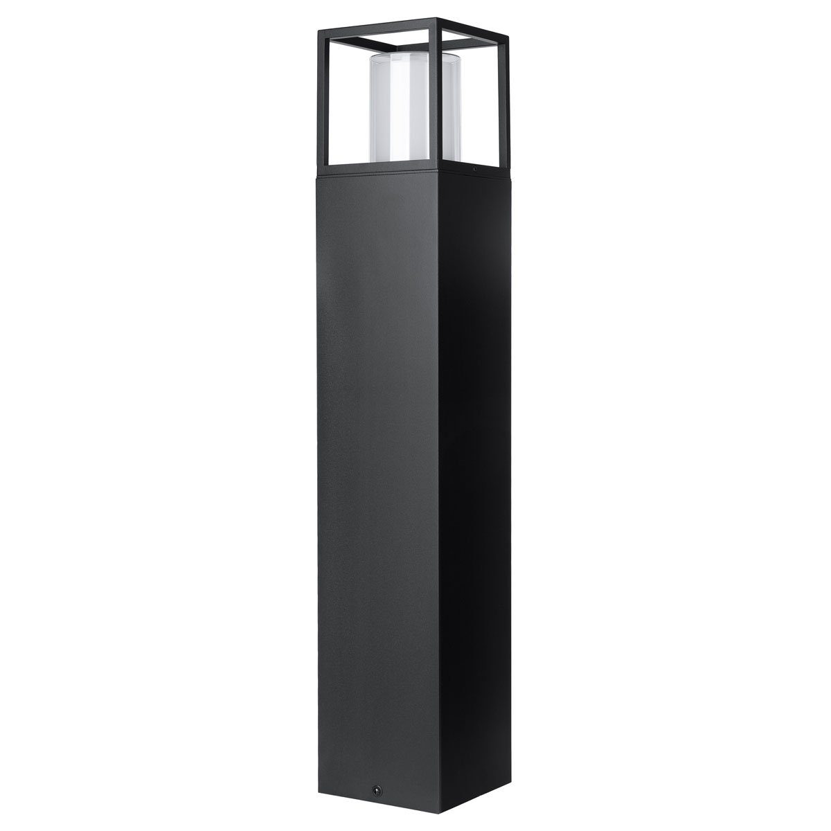 Wegeleuchte Pollerleuchte LED-Leuchtmittel W puristisches 80 cm Kiom Berno schwarz 3000K, 10 verbaut, LED fest warmweiß Design, LED,