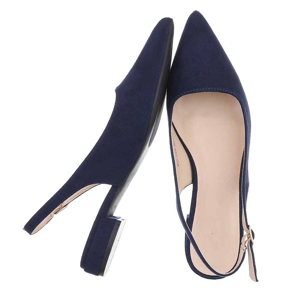 Ital-Design Damen Schnürstiefel Combat-Style mit Schnalle Schnürpumps (92078874) Blockabsatz Schnür- & Riemchenpumps in Dunkelblau