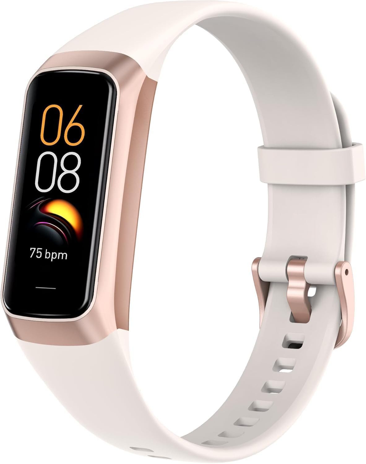 Qwyltxn Damen"s Herren"s Gesundheitsmonitor mit Herzfrequenz & Schlaftracking Smartwatch (1,10 Zoll, Android/iOS), IP68 Wasserdicht, 25+ Sportmodi & Anruf- / Benachrichtigungsfunktionen